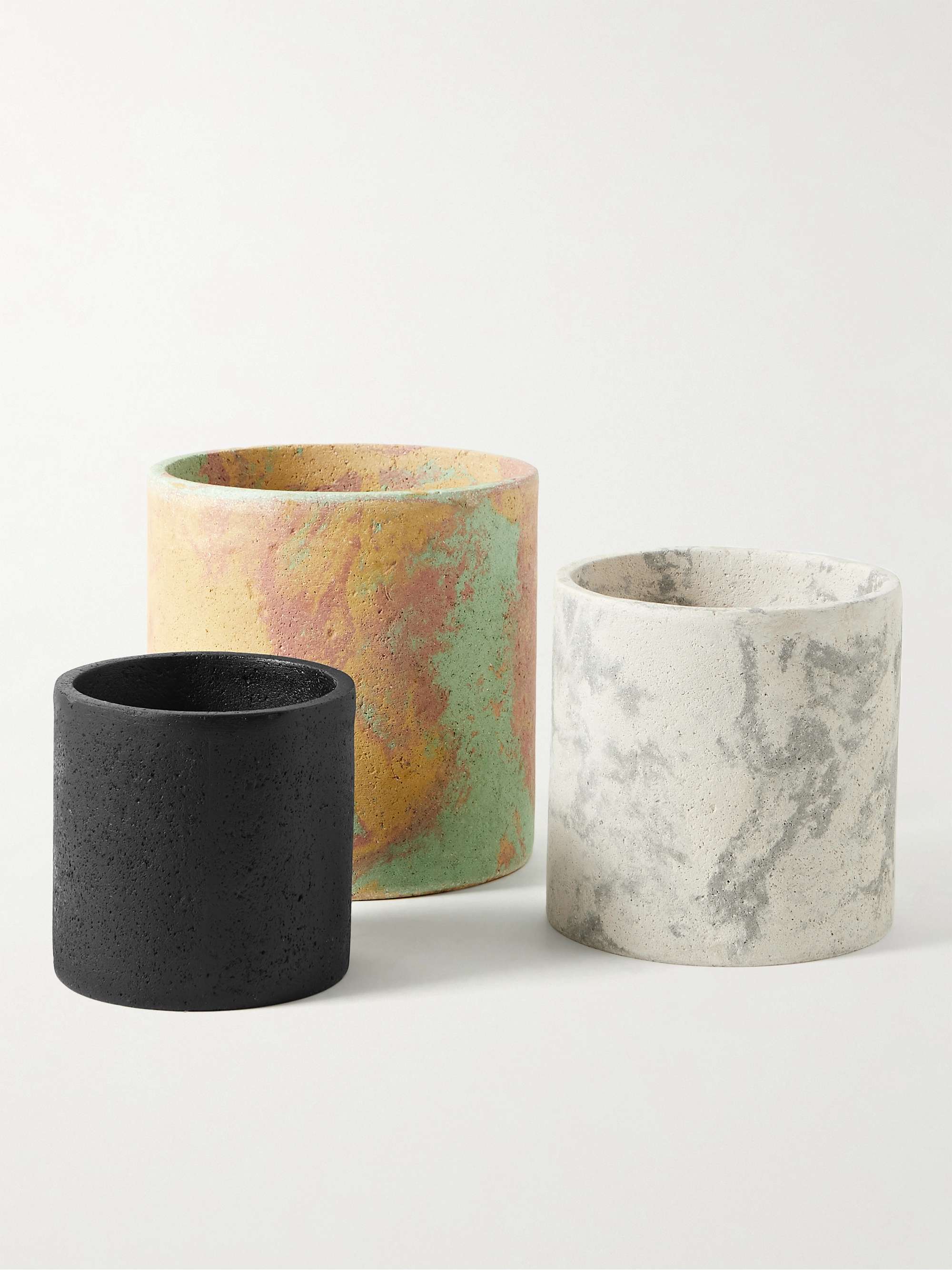 THE CONRAN SHOP Set of Three Stone Plant Pots
