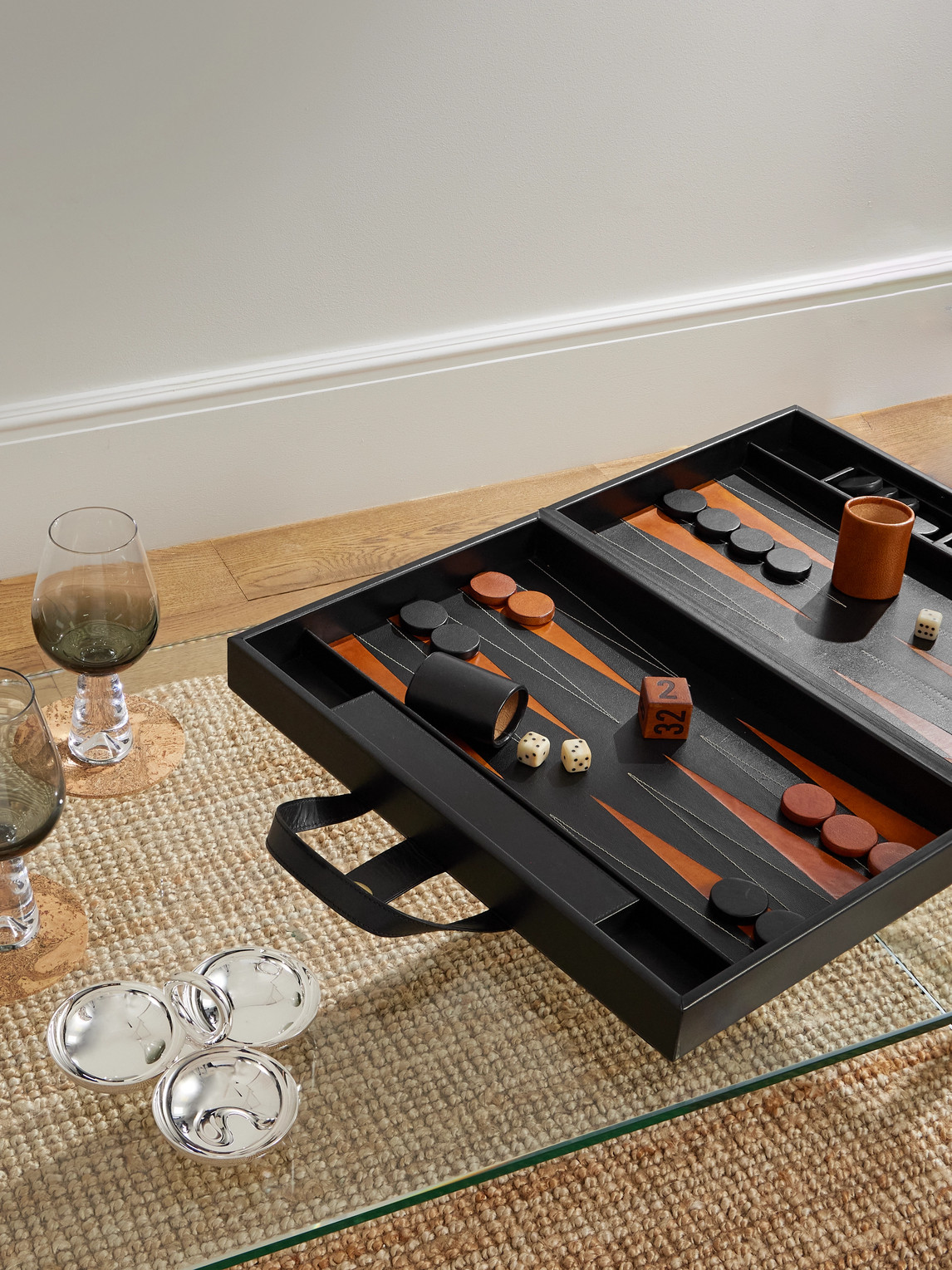 Tavla Leather Backgammon Set — 2