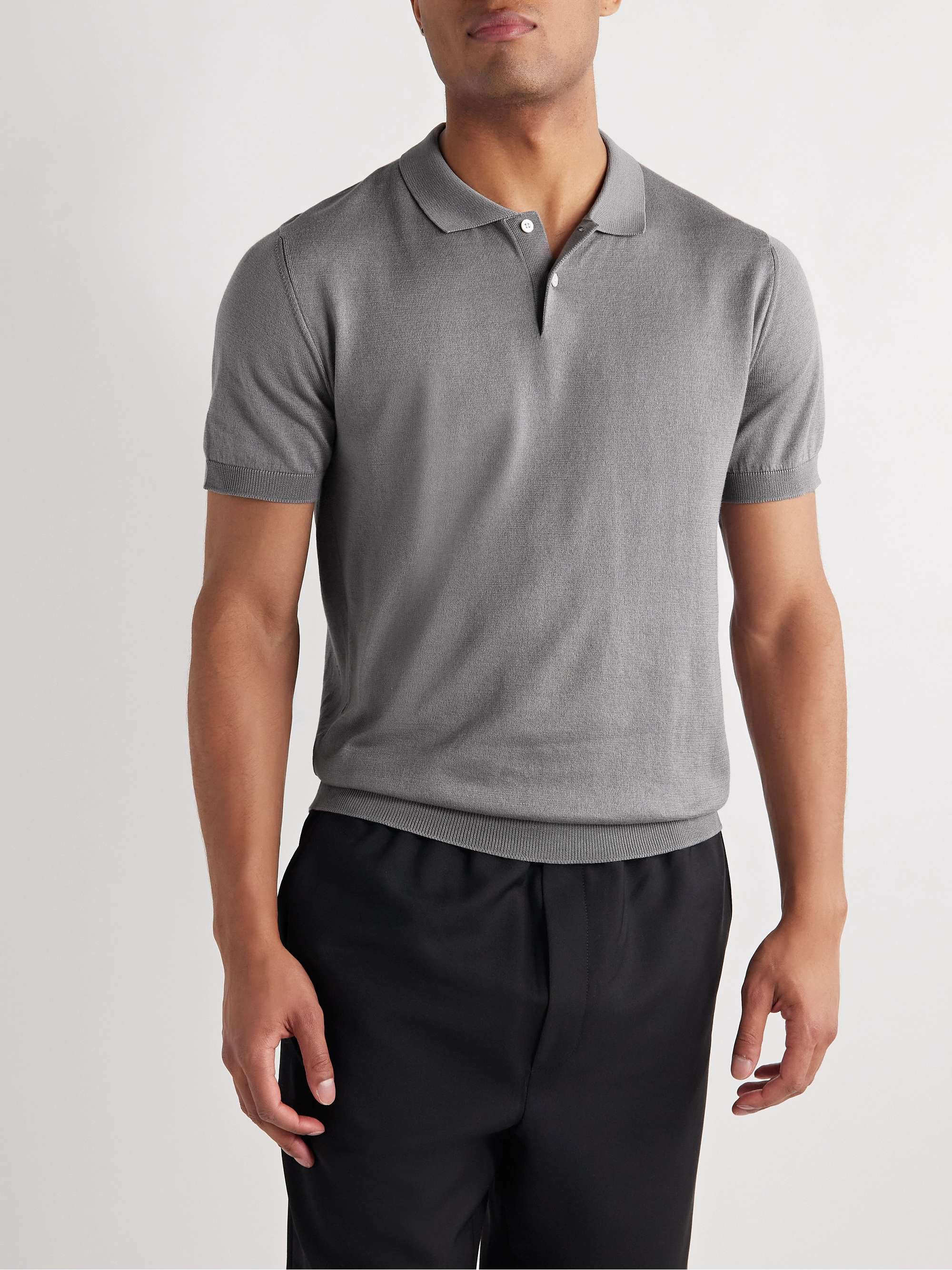 HANDVAERK Mercerised Pima Cotton Polo Shirt