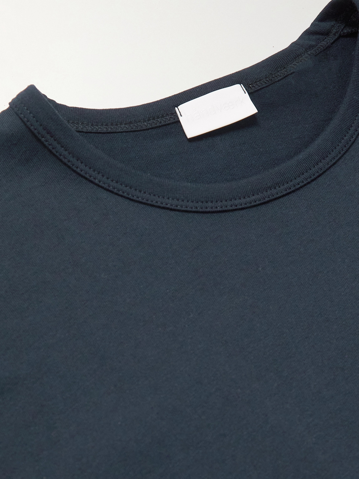 Shop Handvaerk Pima Cotton-jersey T-shirt In Blue