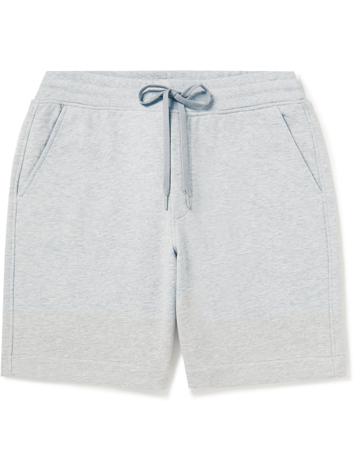 Håndværk Varsity Straight-Leg Cotton-Jersey Drawstring Shorts