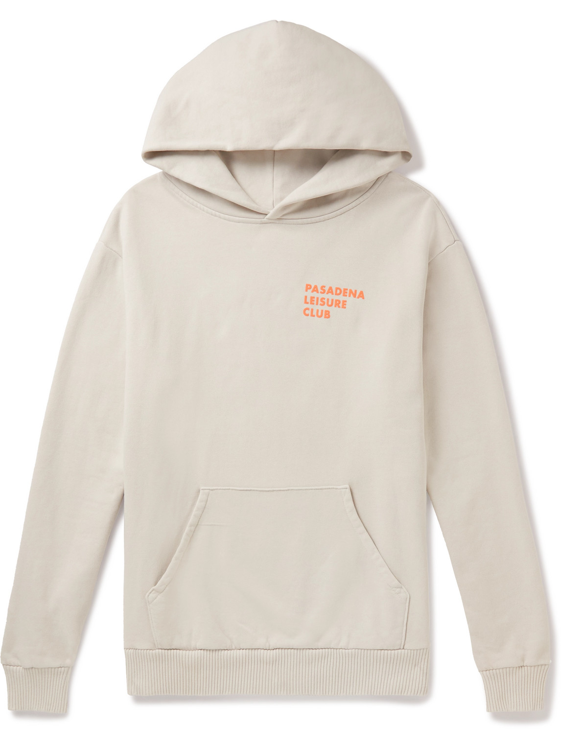 Pasadena Leisure Club Logo-print Cotton-jersey Hoodie In Neutrals