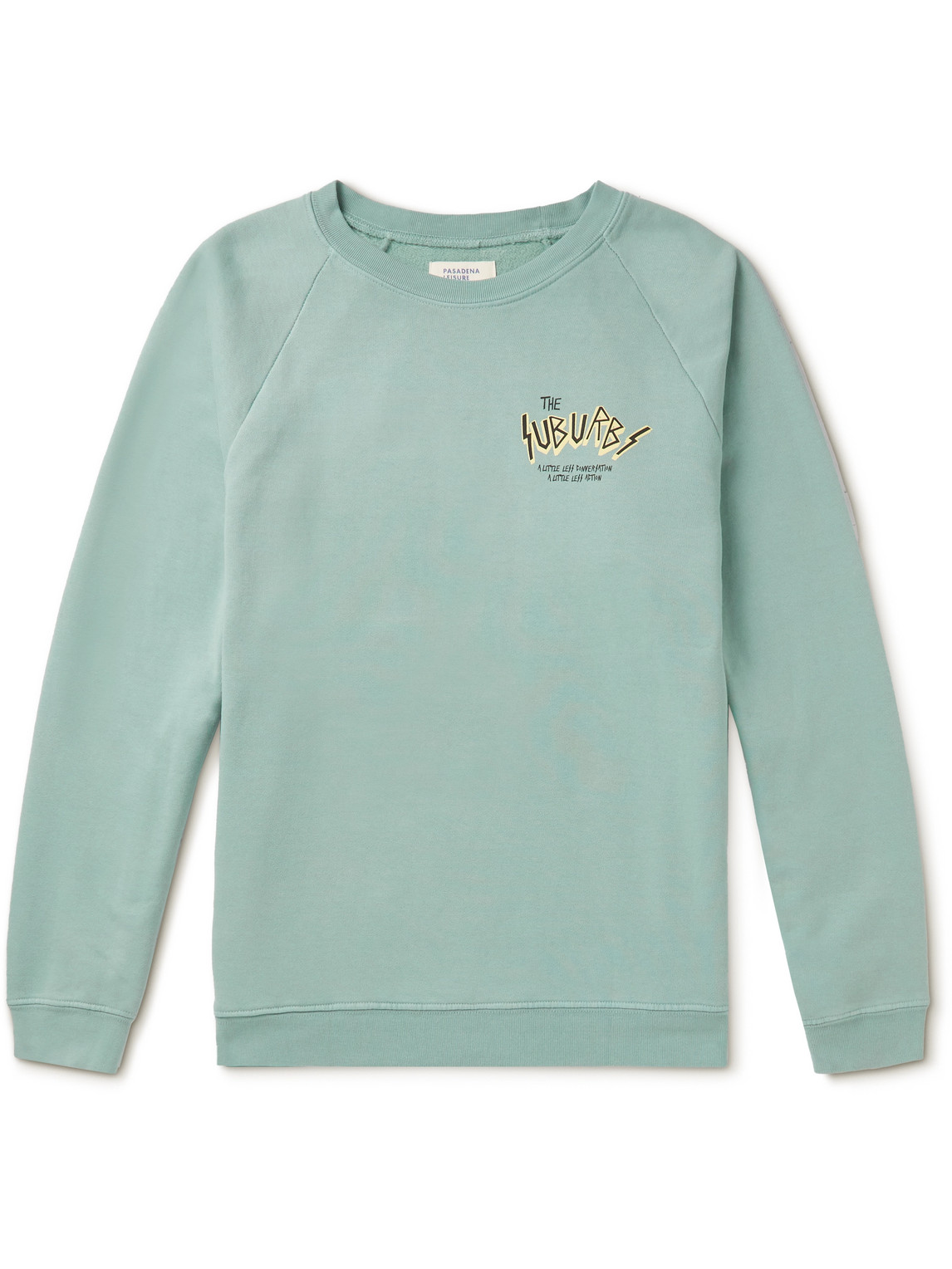 Pasadena Leisure Club The Suburbs Printed Cotton-jersey Sweatshirt In Blue