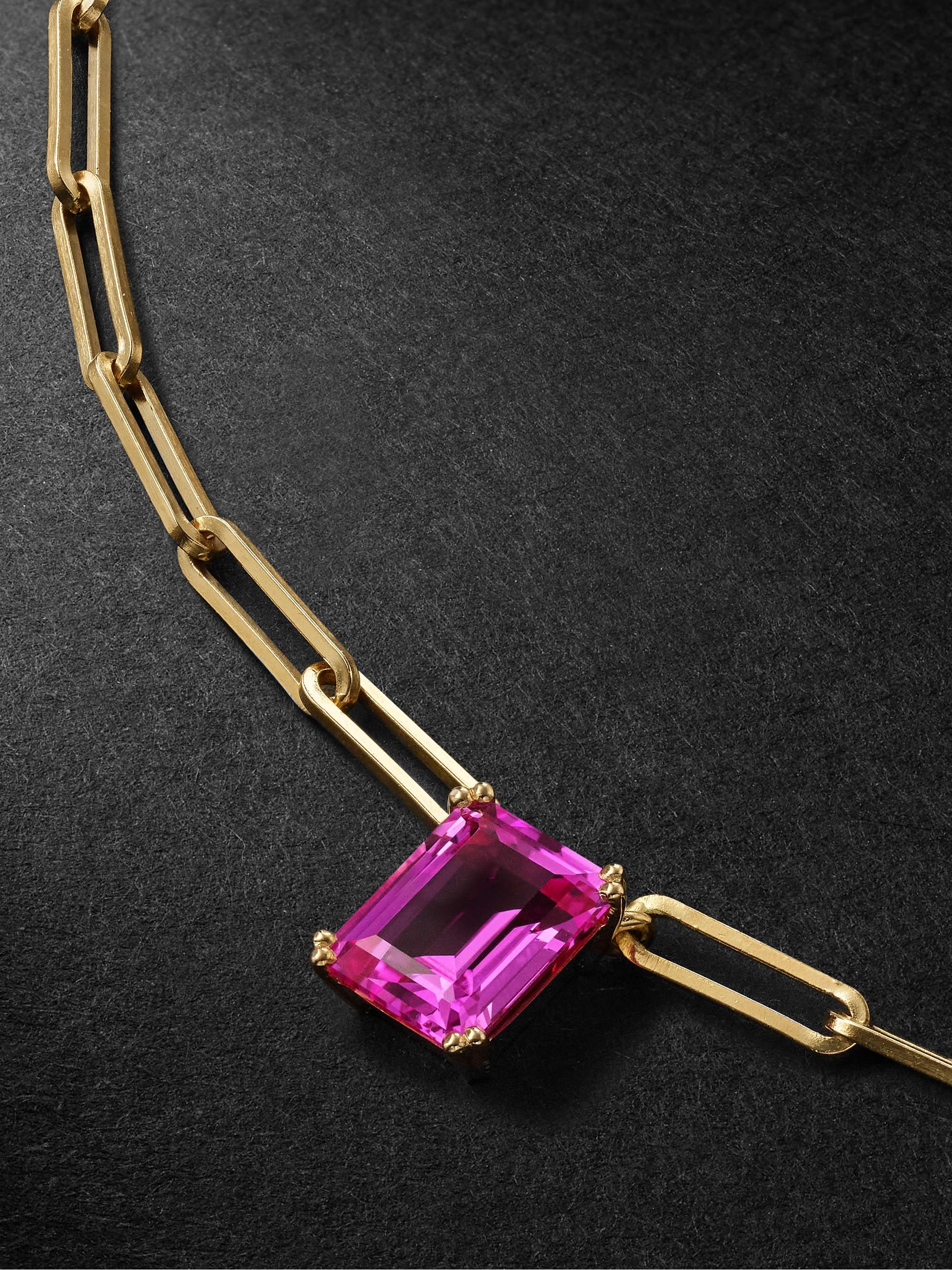YVONNE LÉON Gold Corundum Pendant Necklace