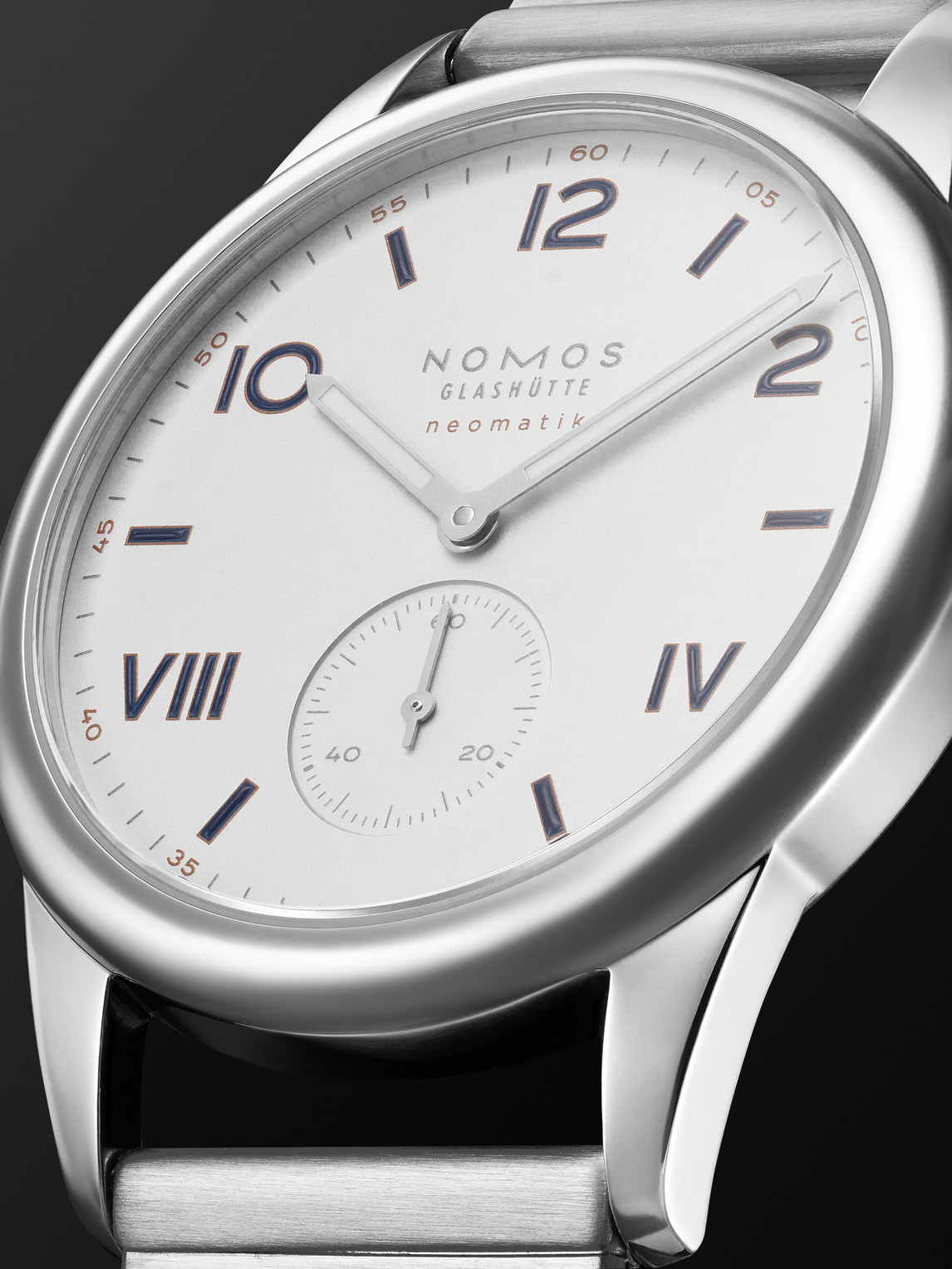 Shop Nomos Glashütte Club Campus Neomatik Automatic 39.5mm Stainless Steel Watch, Ref. No. 766 In White