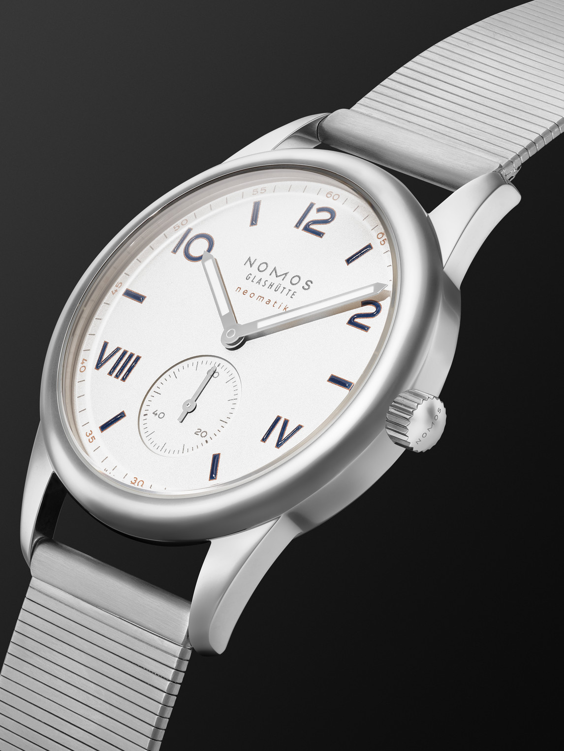 Shop Nomos Glashütte Club Campus Neomatik Automatic 39.5mm Stainless Steel Watch, Ref. No. 766 In White