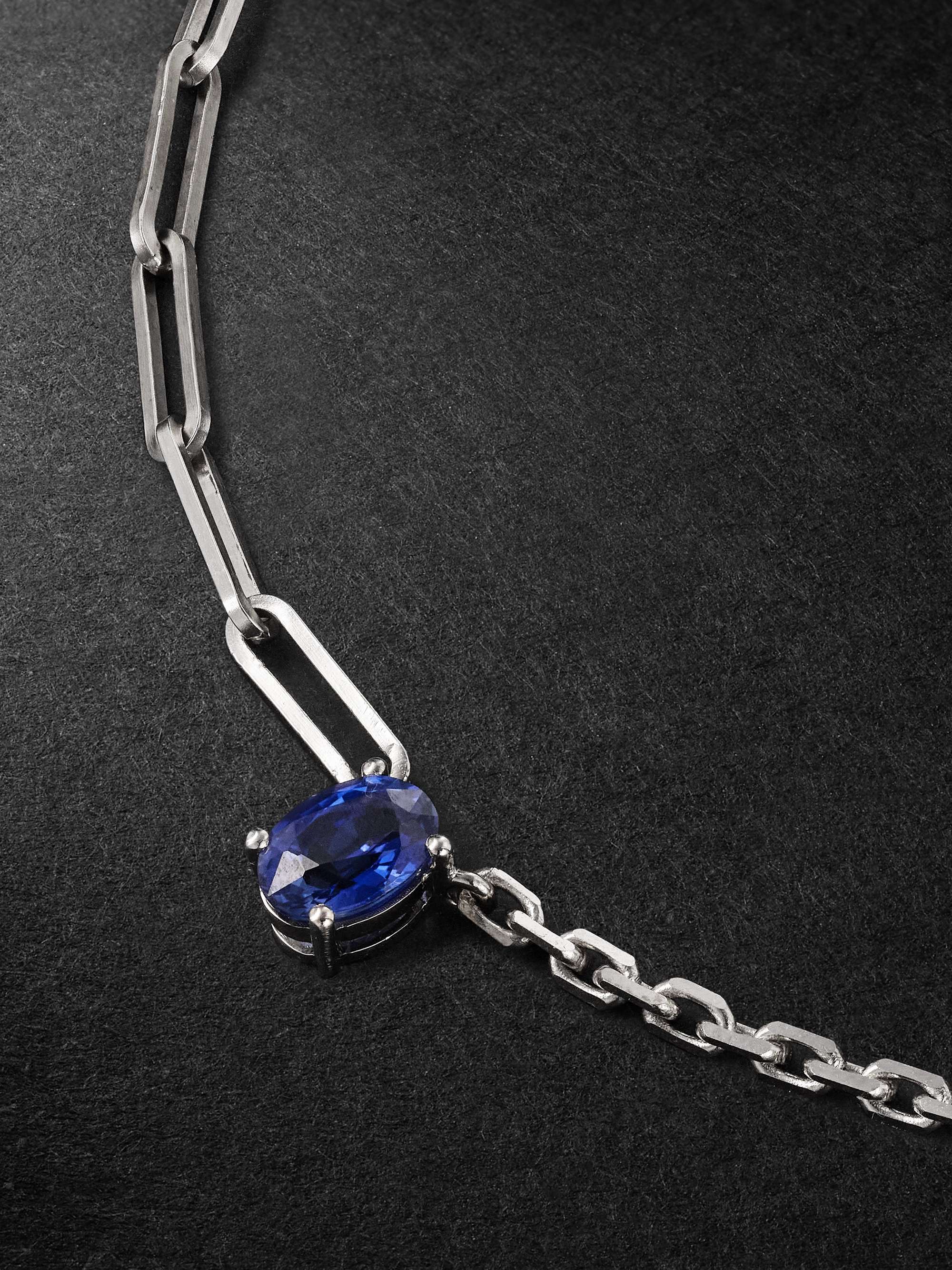 YVONNE LÉON White Gold Sapphire Necklace