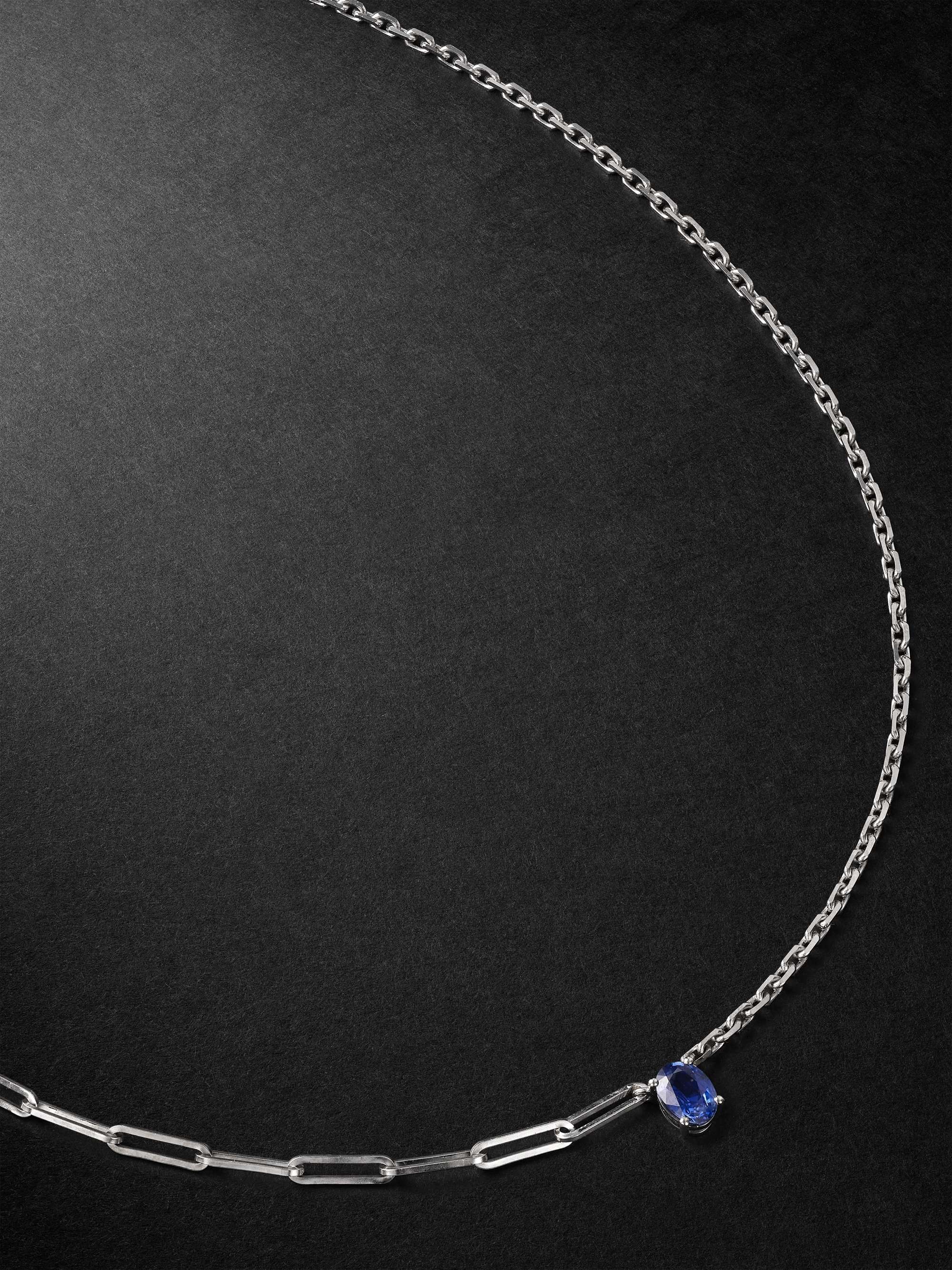 14k White Gold Sapphire Necklace – Cape Cod Jewelers