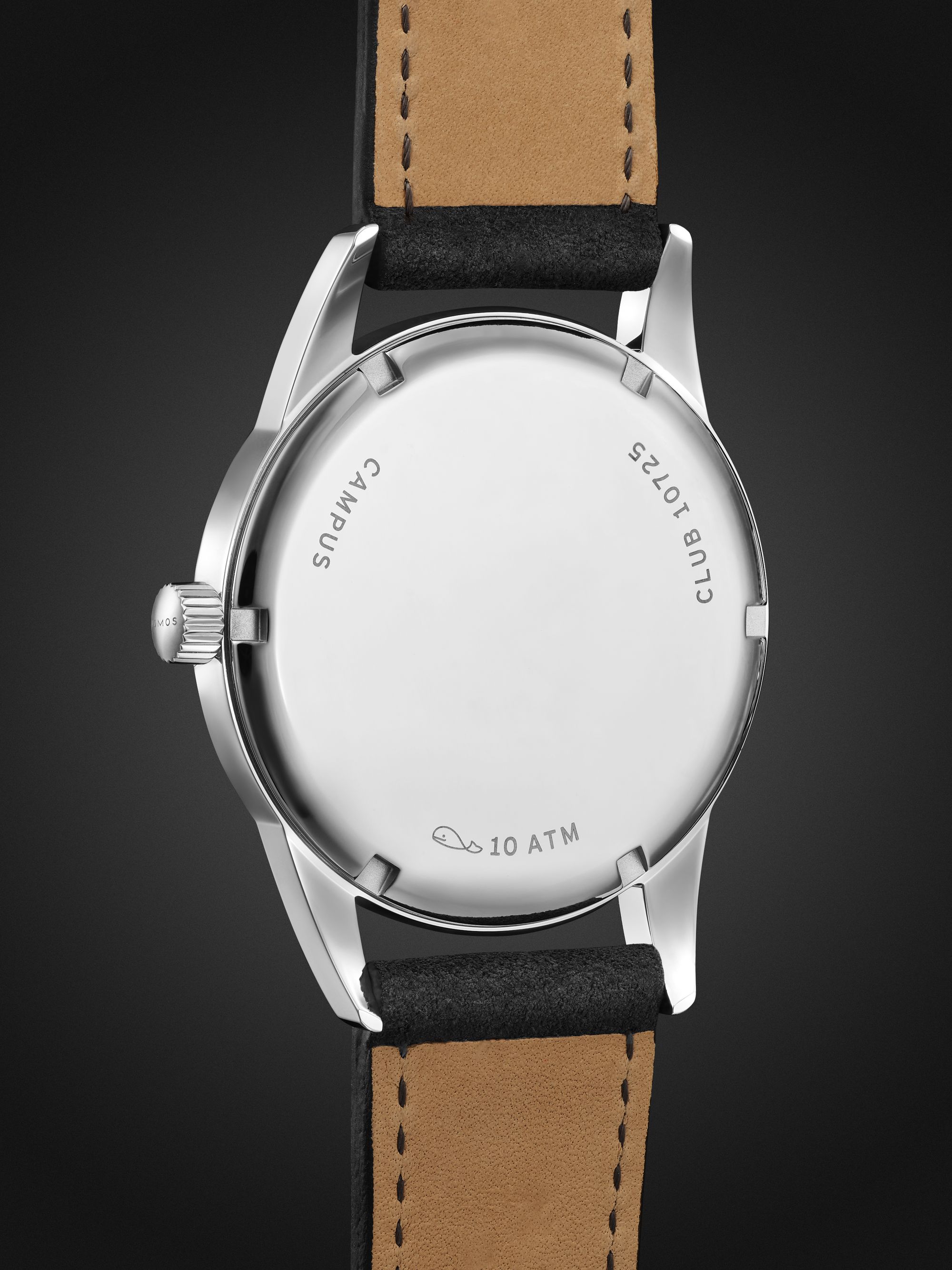 NOMOS GLASHÜTTE Club Campus Hand-Wound 38.5mm Stainless Steel and Leather Watch, Ref. No. 736
