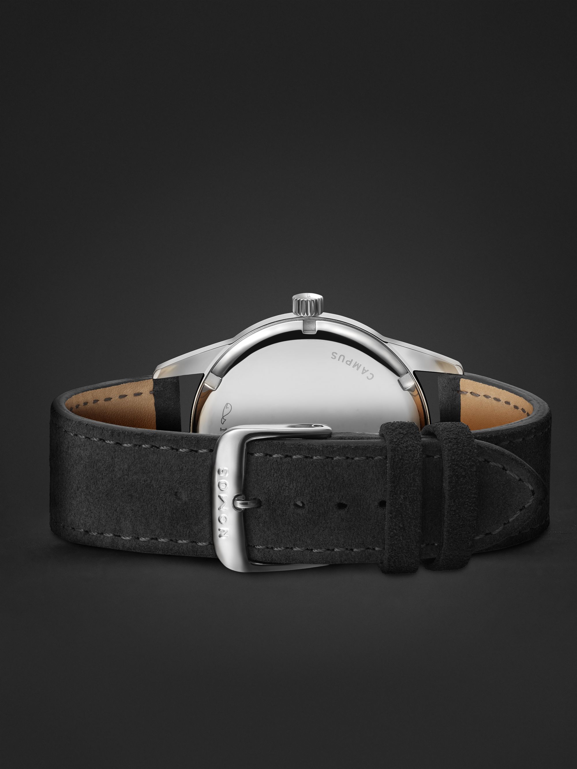NOMOS GLASHÜTTE Club Campus Hand-Wound 38.5mm Stainless Steel and Leather Watch, Ref. No. 736