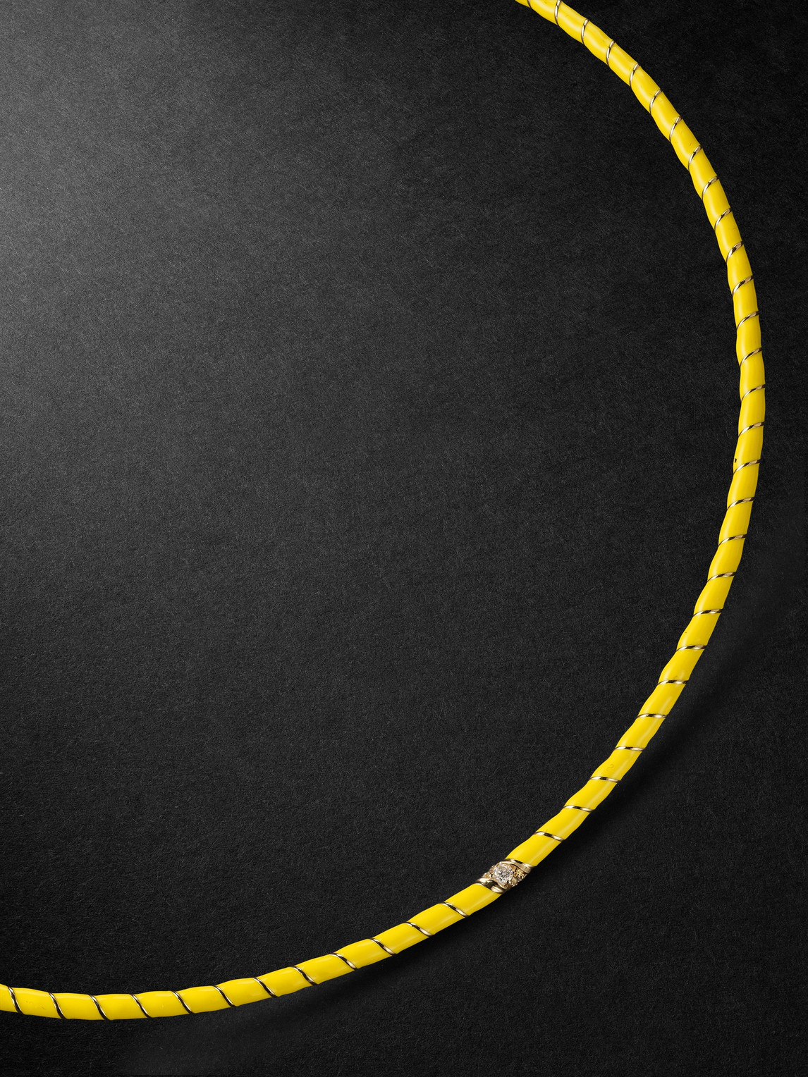 Yvonne Léon Gold, Enamel And Diamond Necklace In Yellow