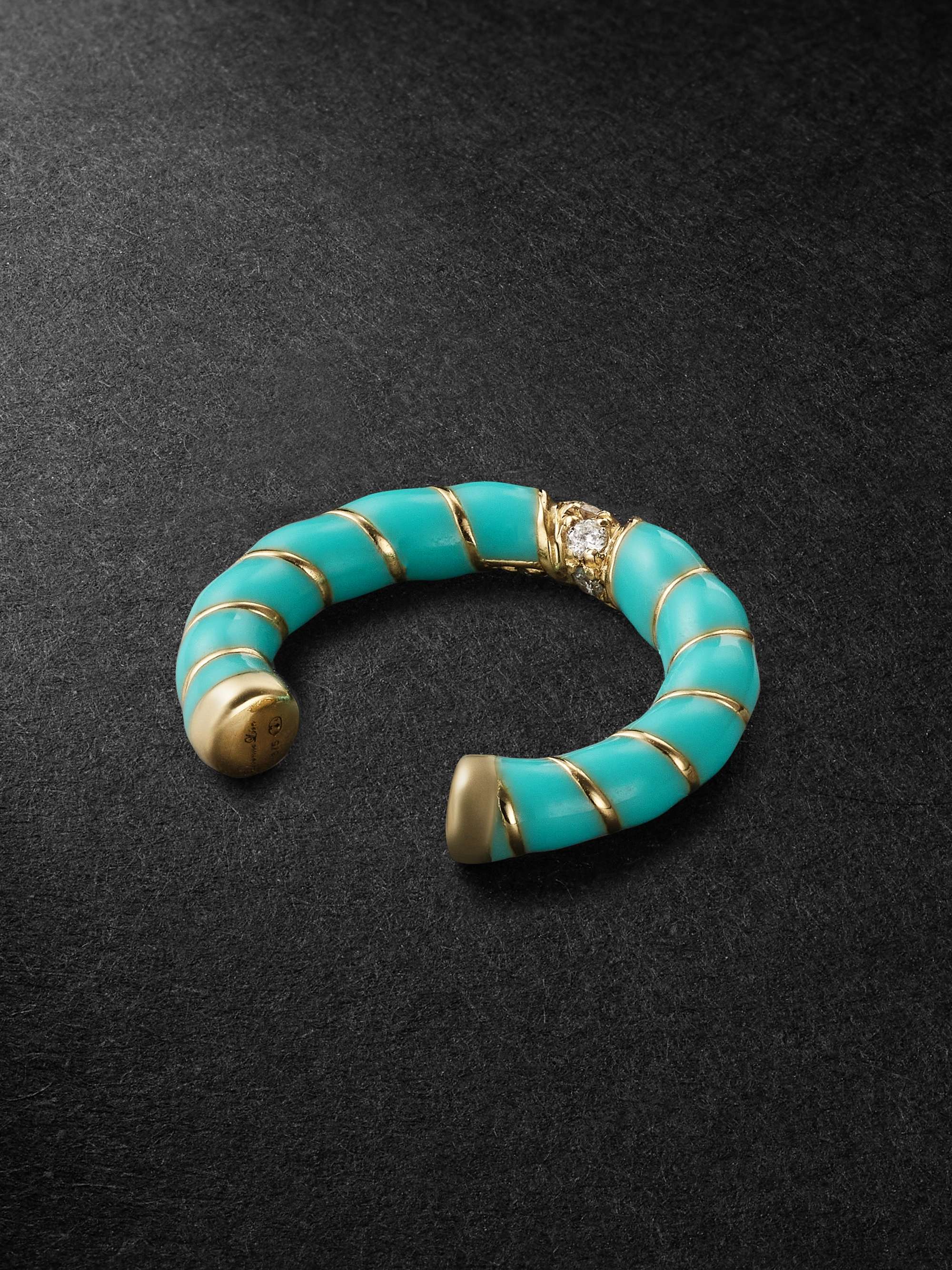 YVONNE LÉON Gold, Enamel and Diamond Ear Cuff