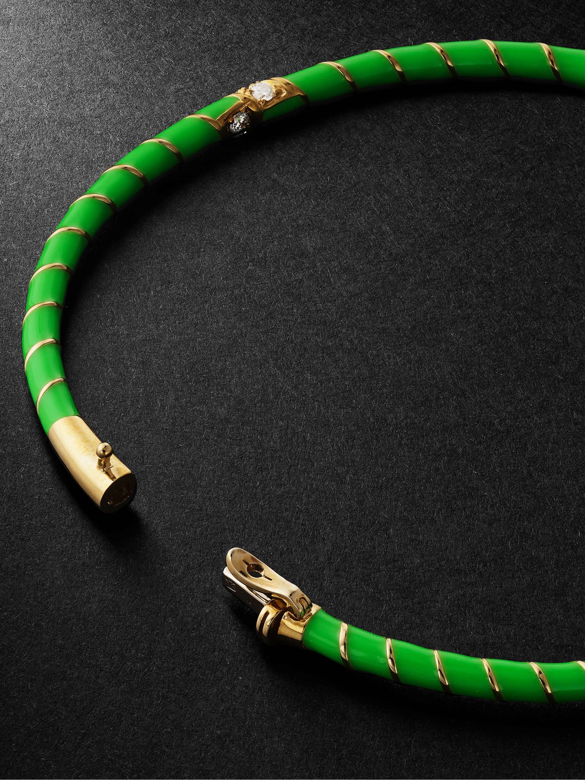 YVONNE LÉON Gold, Enamel and Diamond Bracelet