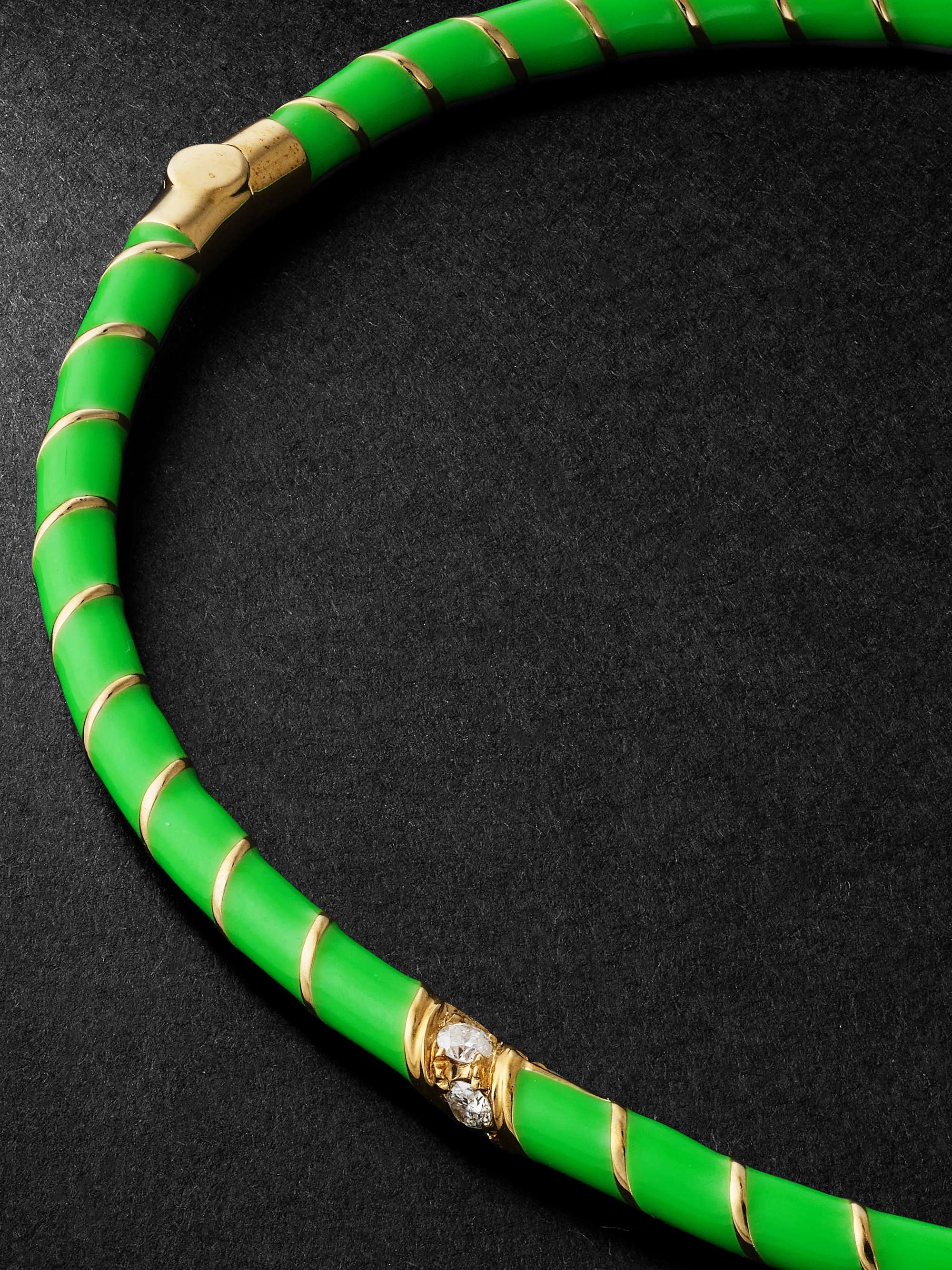 YVONNE LÉON Gold, Enamel and Diamond Bracelet