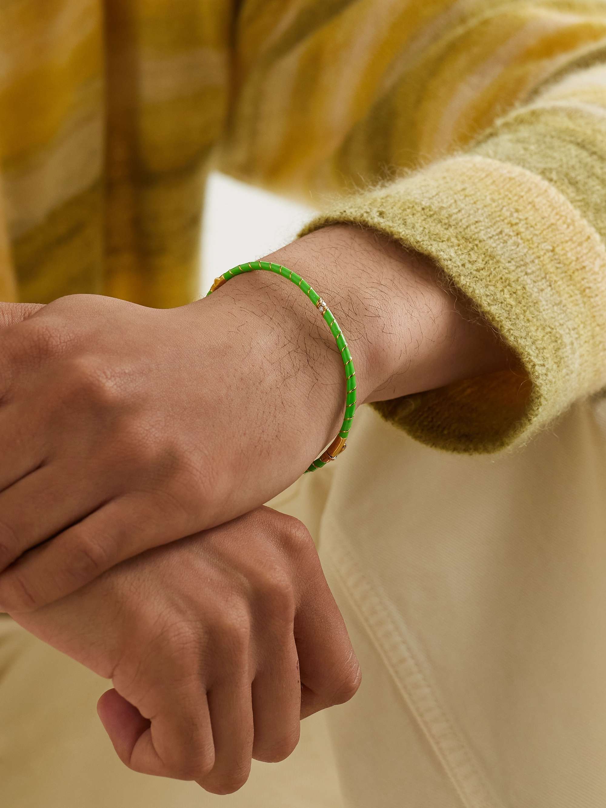 YVONNE LÉON Gold, Enamel and Diamond Bracelet
