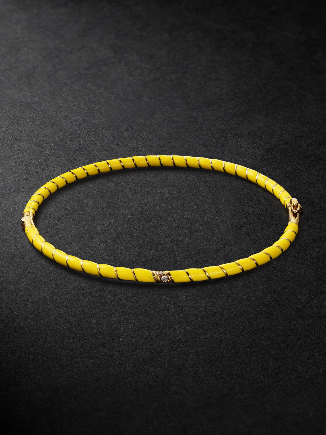 Yvonne Léon Gold, Enamel And Diamond Bracelet In Yellow