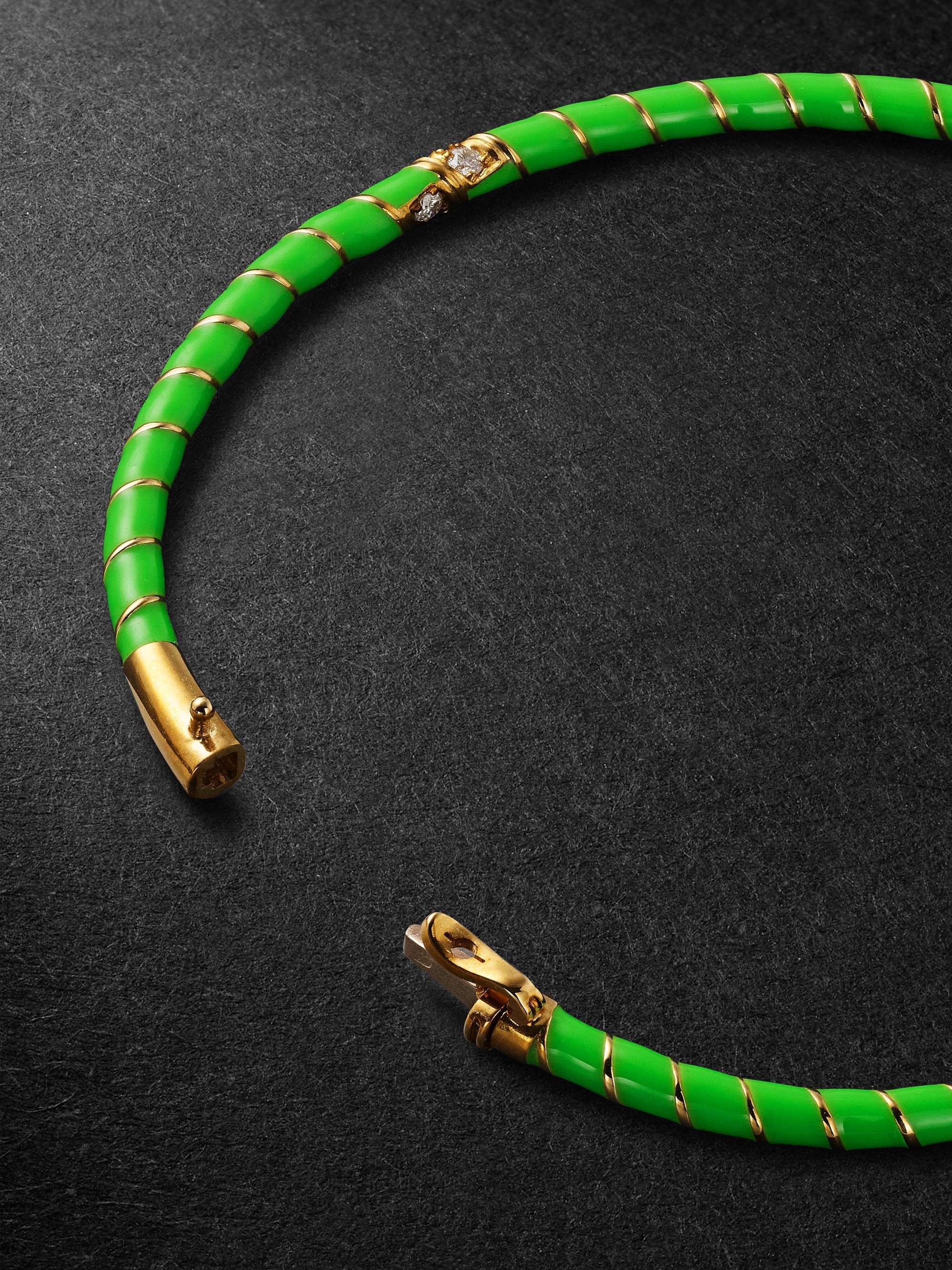 YVONNE LÉON Gold, Enamel and Diamond Bracelet
