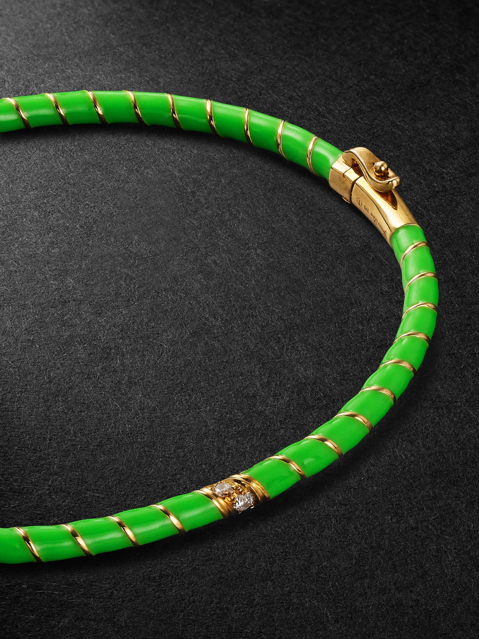 YVONNE LÉON Gold, Enamel and Diamond Bracelet