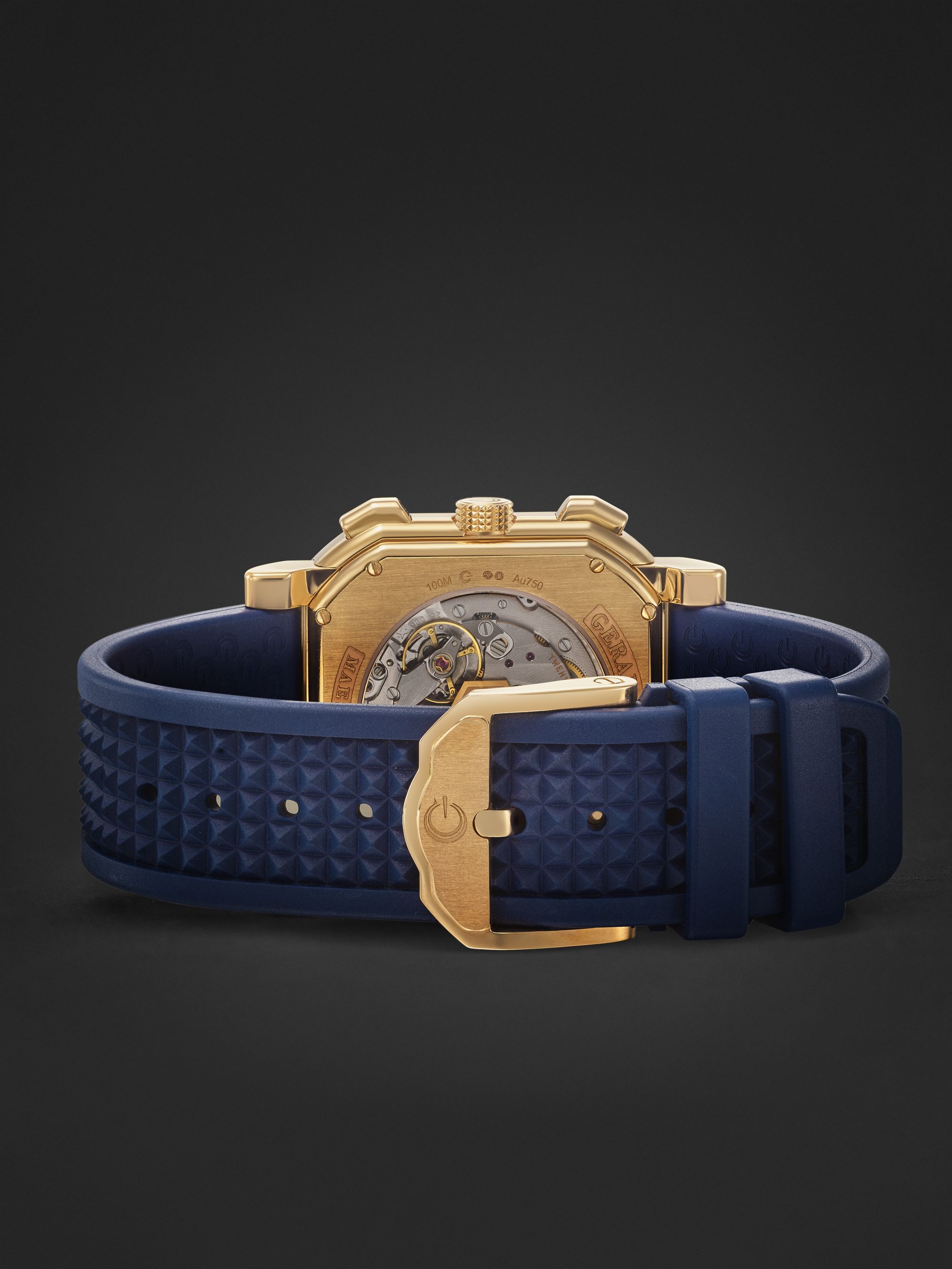 GERALD CHARLES Maestro 3.0 Automatic Chronograph 28mm 18-Karat Rose Gold and Rubber Watch, Ref. No. GC3.0-RG-01