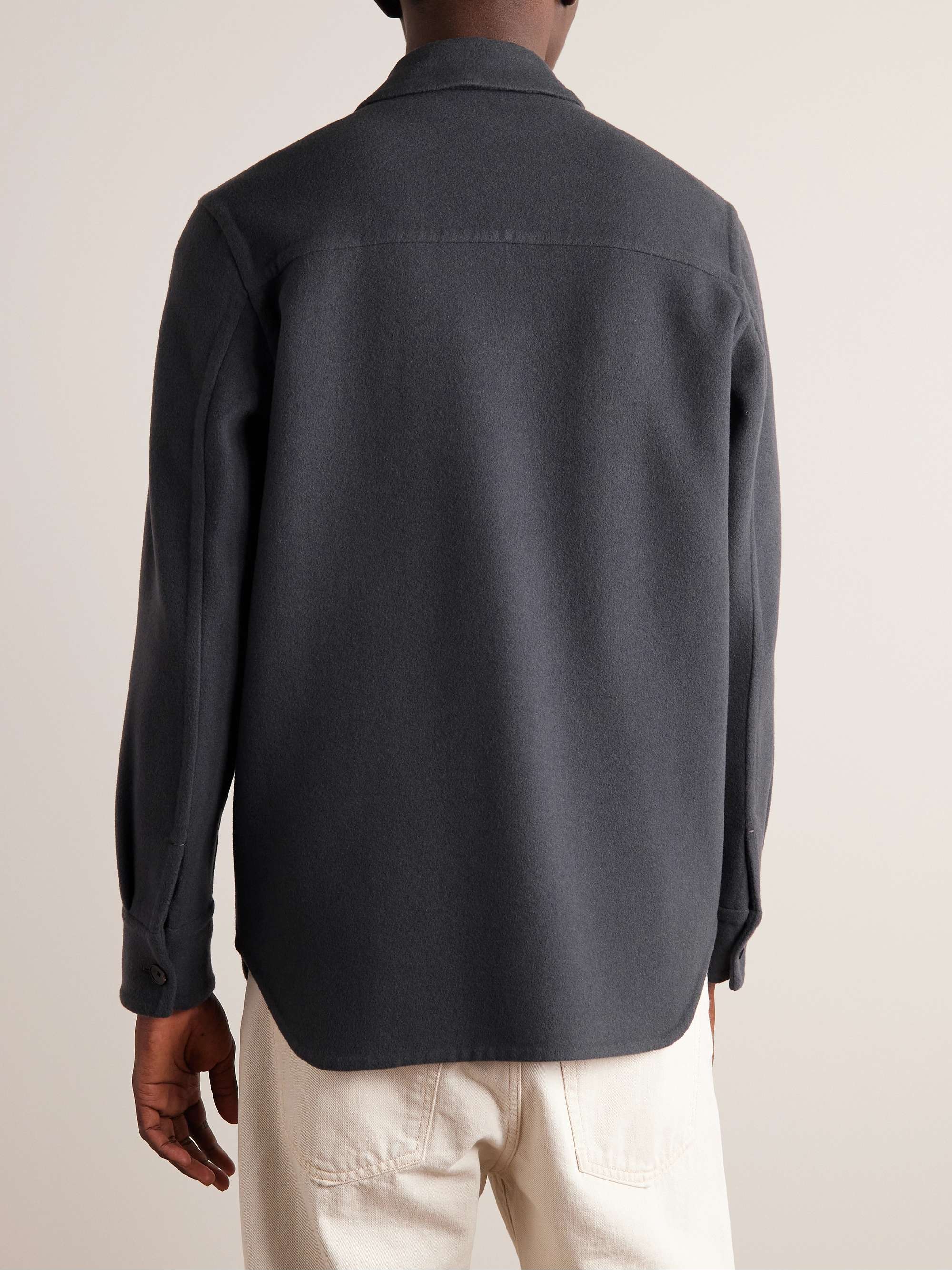 MR P. Double-Faced Splitable Cashmere and Virgin Wool-Blend Overshirt