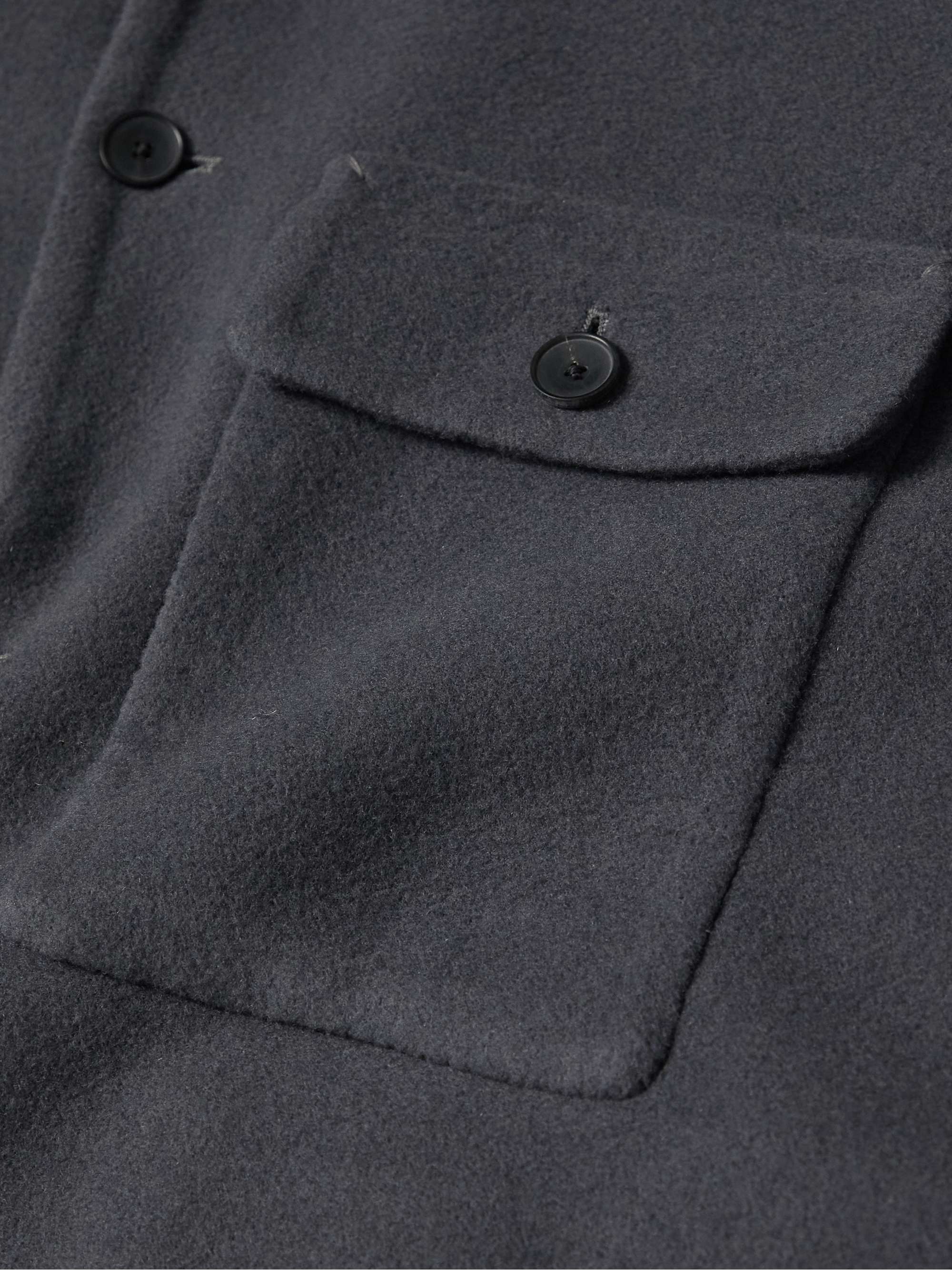 MR P. Double-Faced Splitable Cashmere and Virgin Wool-Blend Overshirt