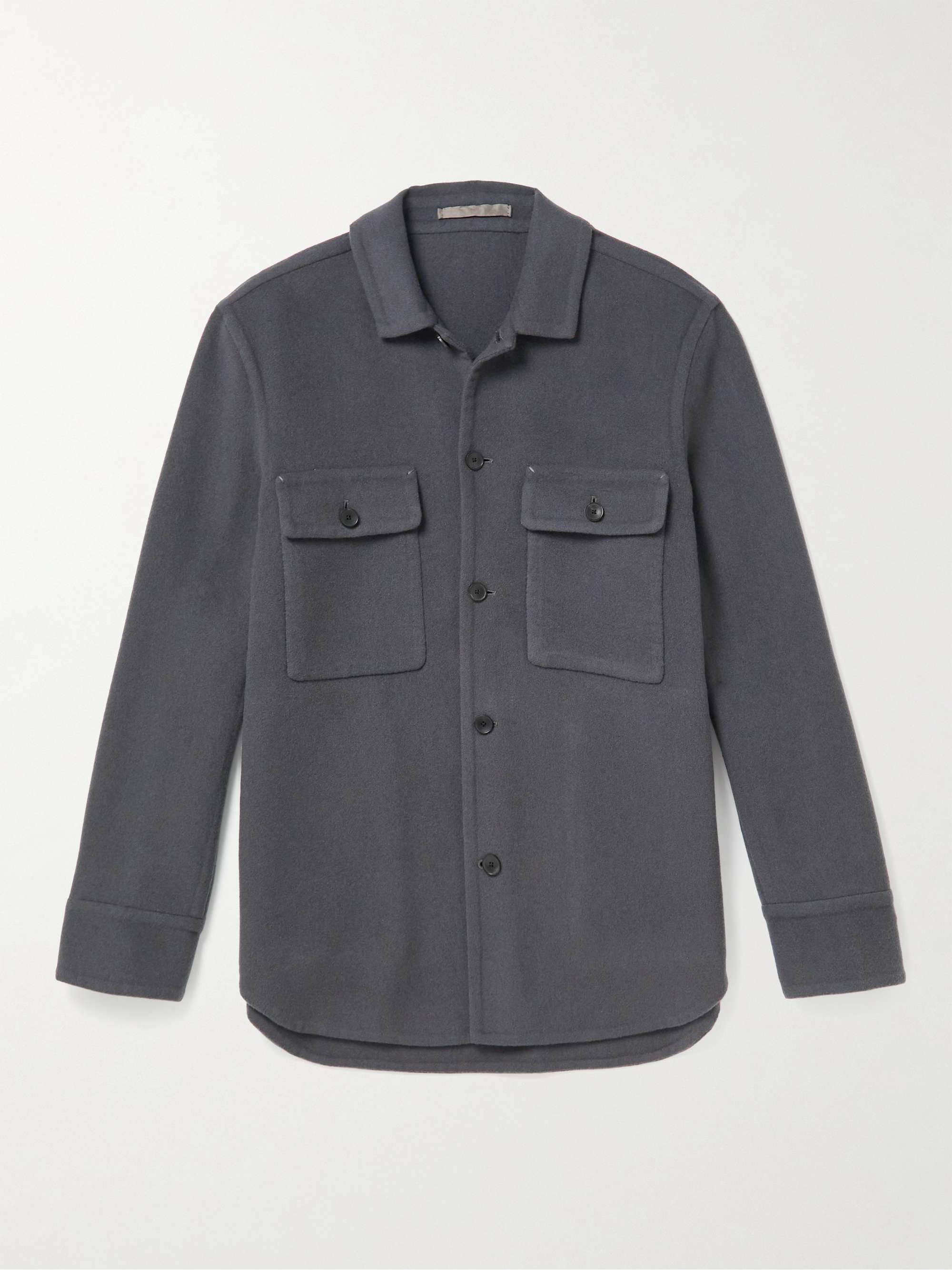 MR P. Double-Faced Splitable Cashmere and Virgin Wool-Blend Overshirt