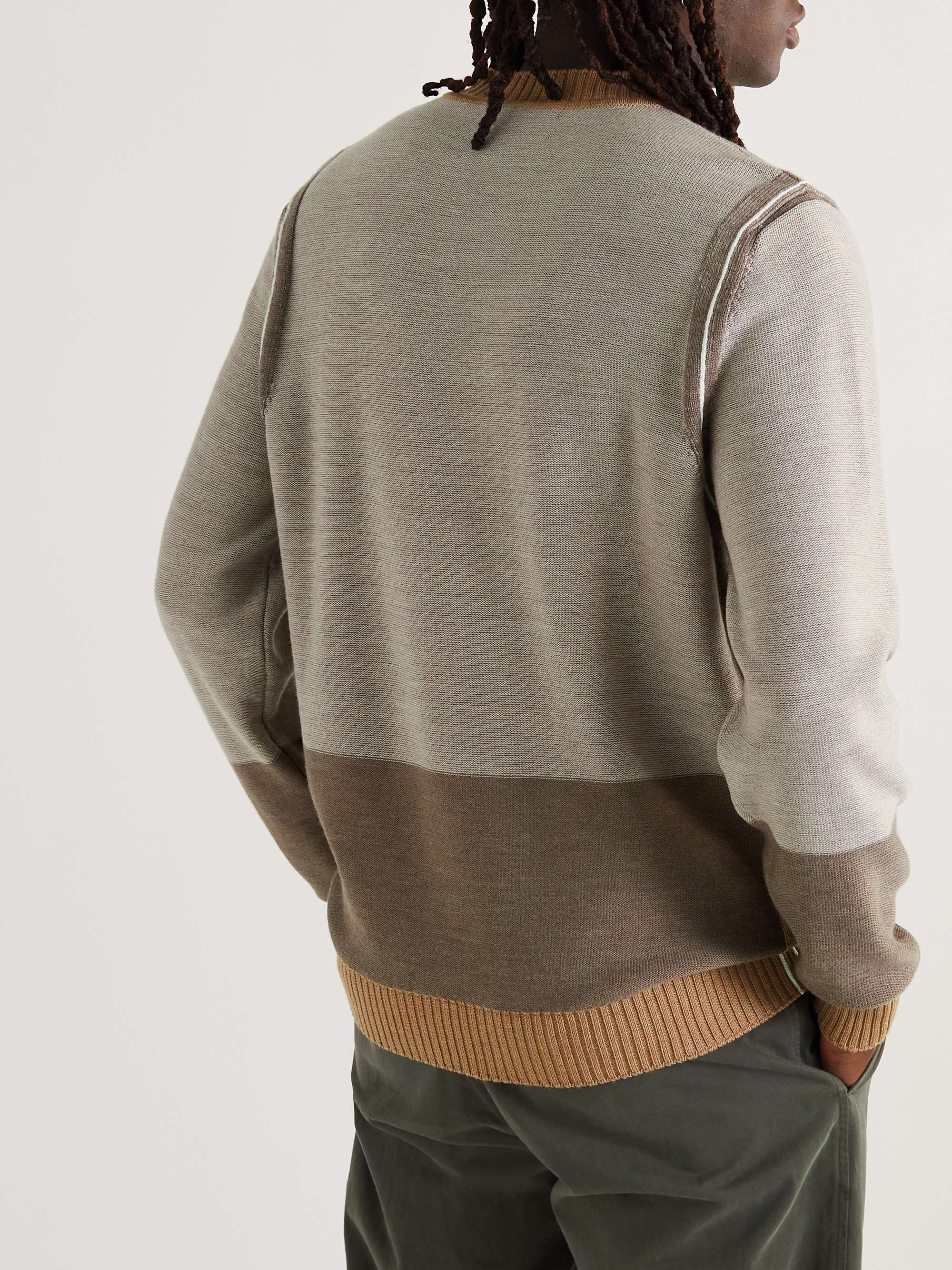 MR P. Colour-Block Merino Wool Sweater