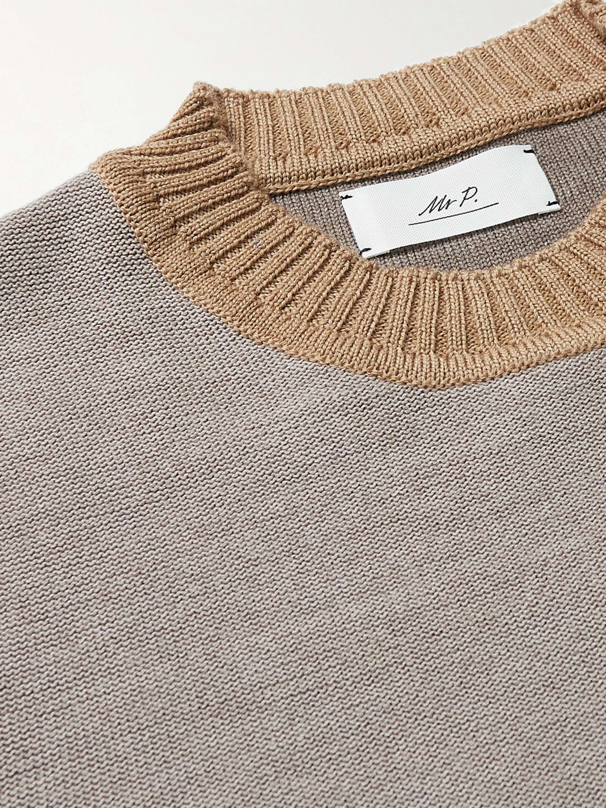 MR P. Colour-Block Merino Wool Sweater