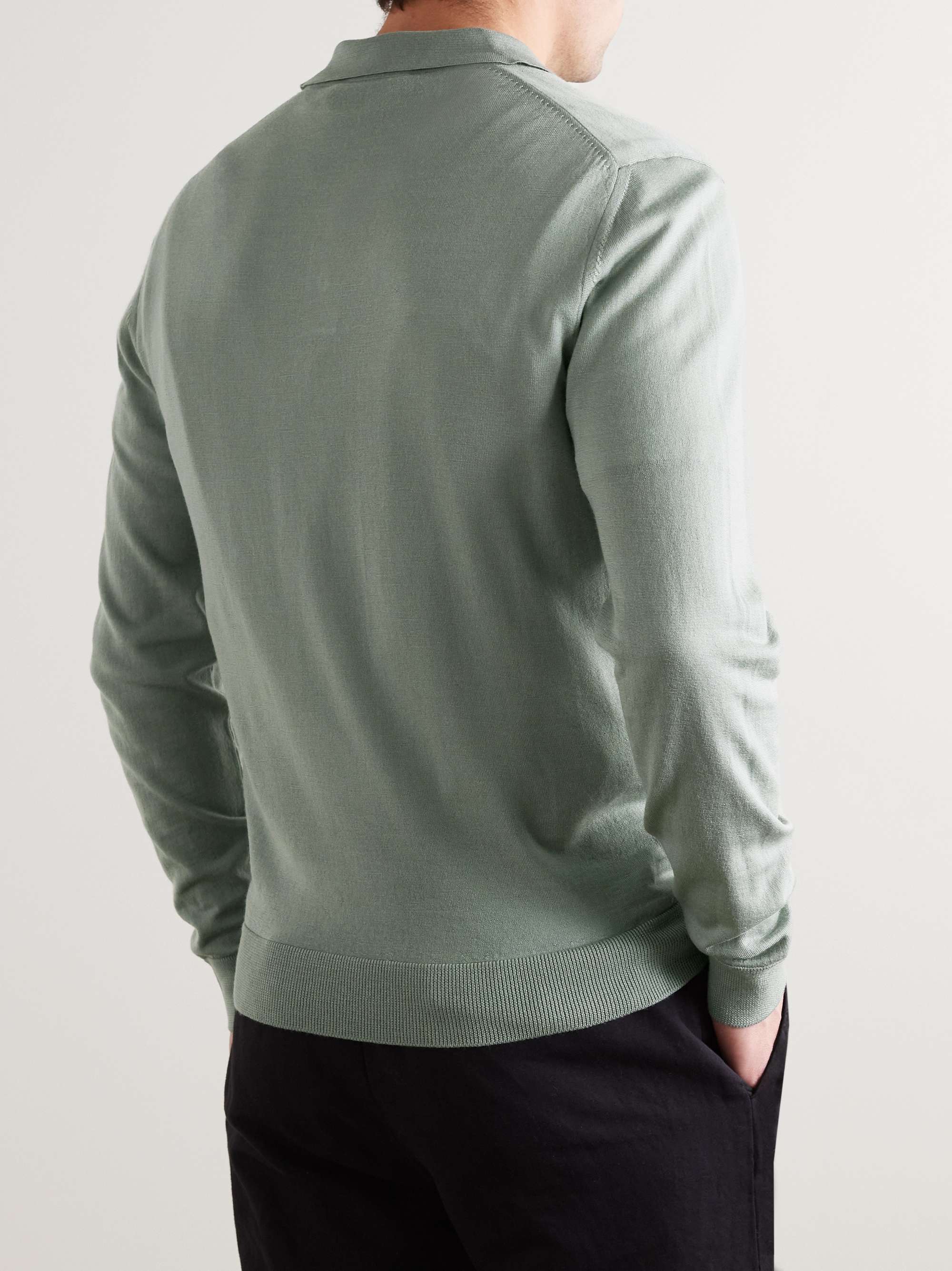 MR P. Slim-Fit Merino Wool Polo Shirt