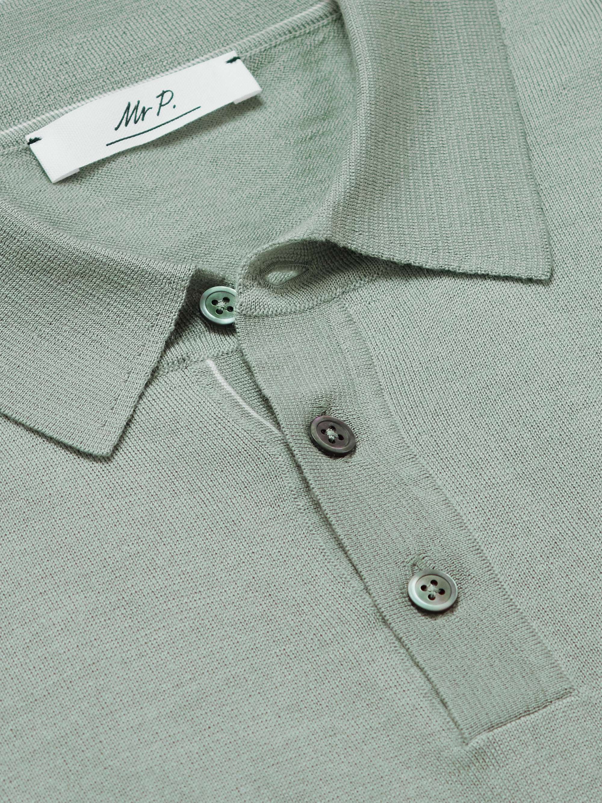 MR P. Slim-Fit Merino Wool Polo Shirt