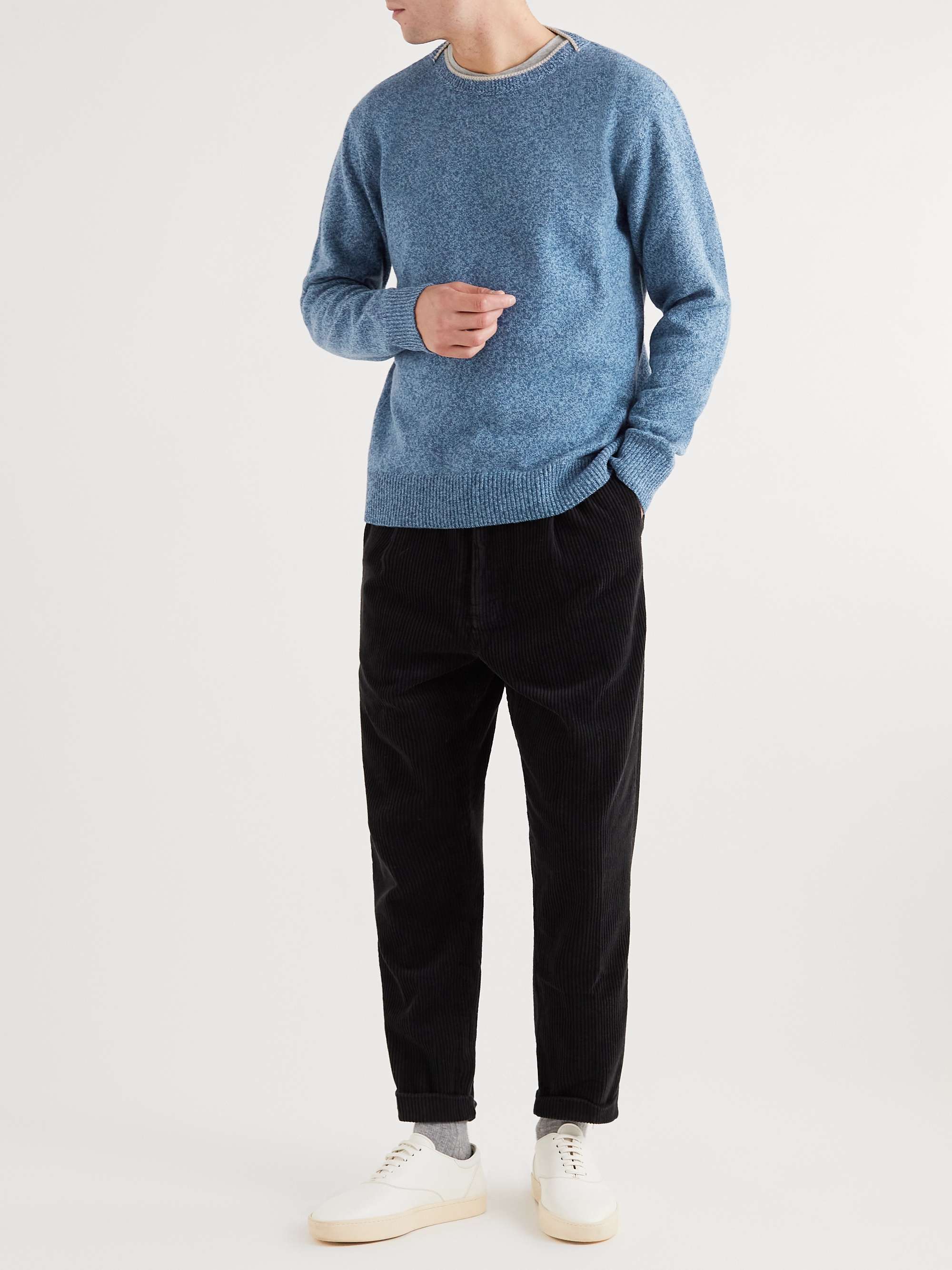 MR P. Contrast-Tipped Wool Sweater