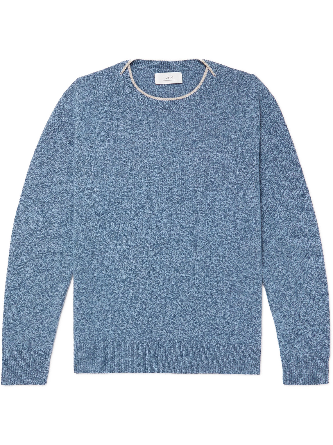 Contrast-Tipped Wool Sweater