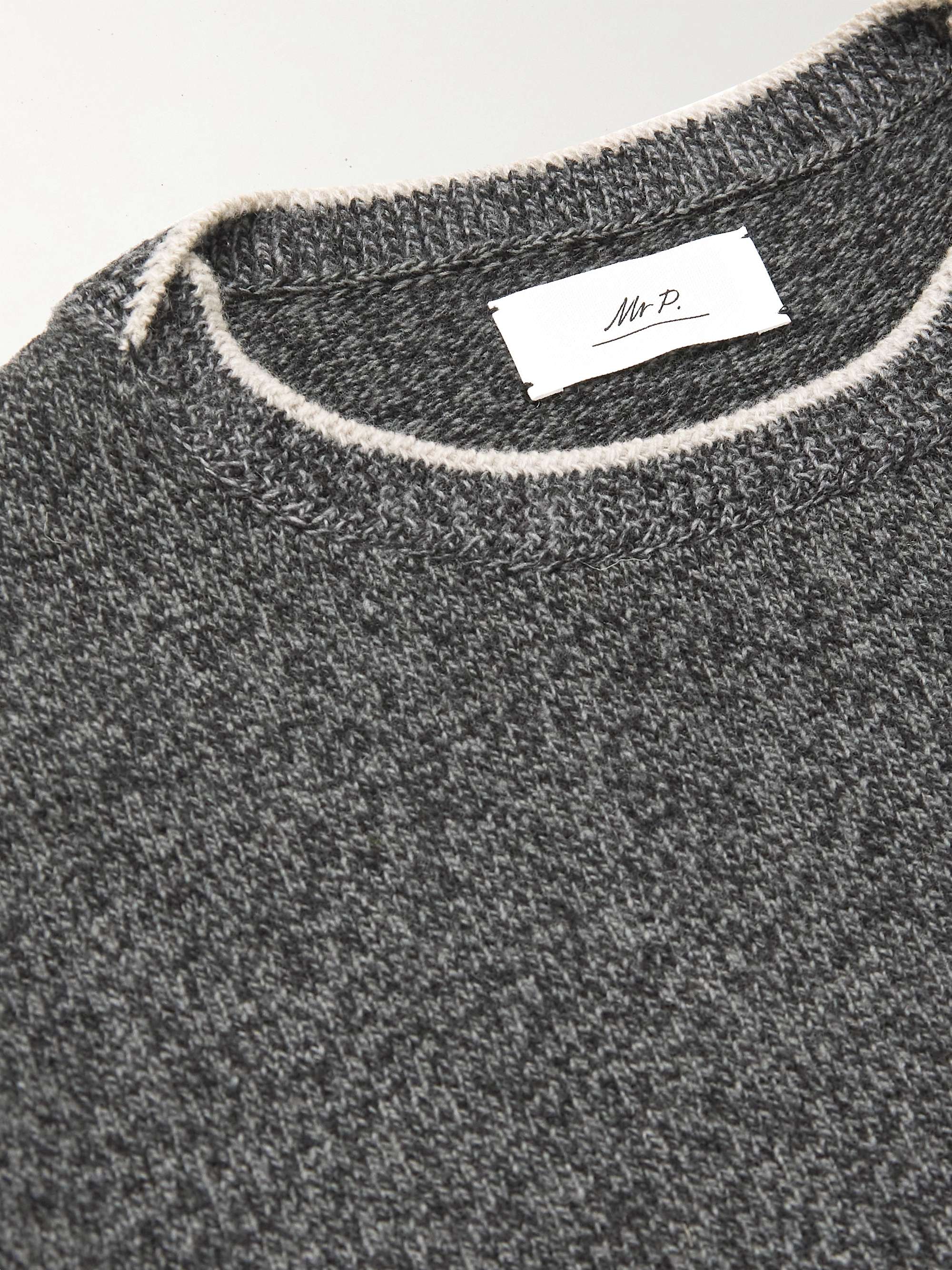 MR P. Contrast-Tipped Wool Sweater