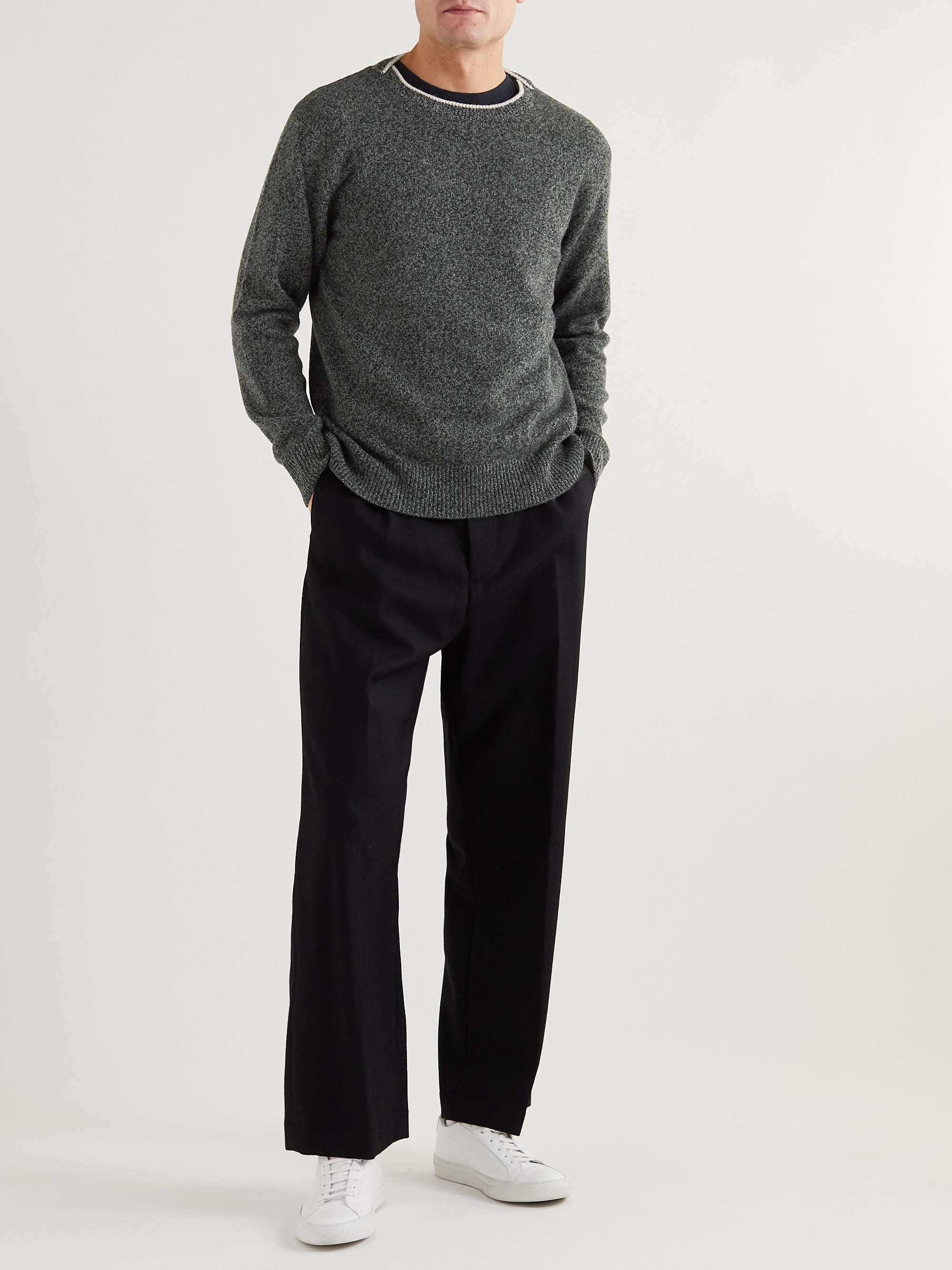 MR P. Contrast-Tipped Wool Sweater