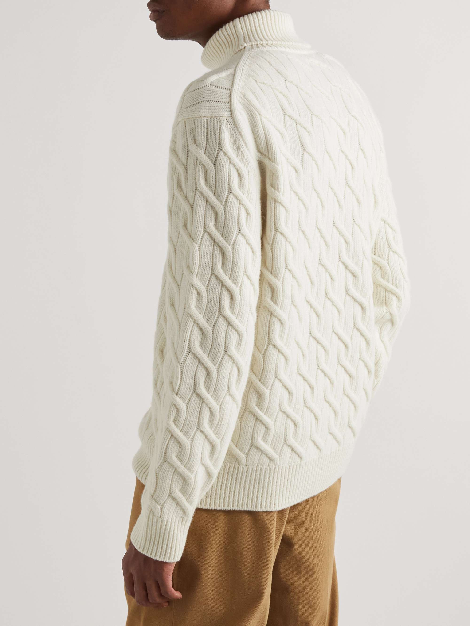 MR P. Cable-Knit Wool and Cashmere-Blend Rollneck Sweater for Men | MR  PORTER