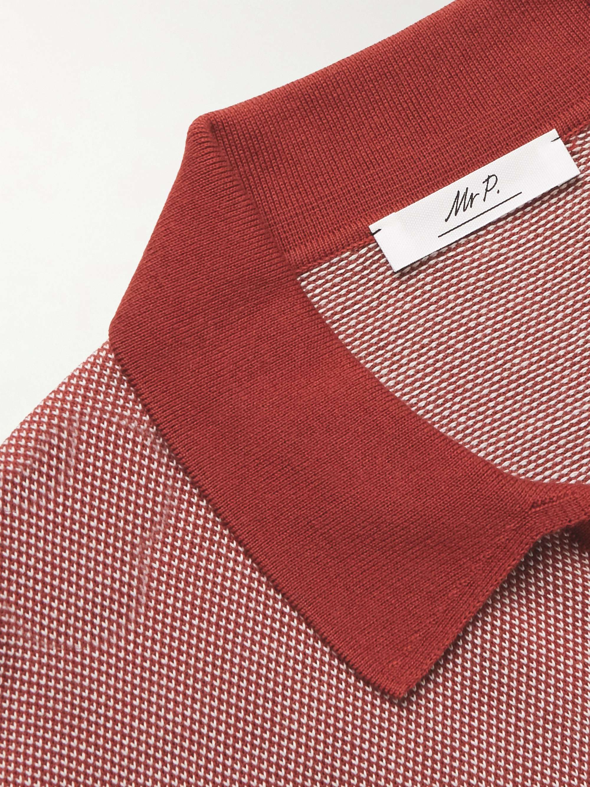 MR P. Honeycomb-Knit Cotton Polo Shirt
