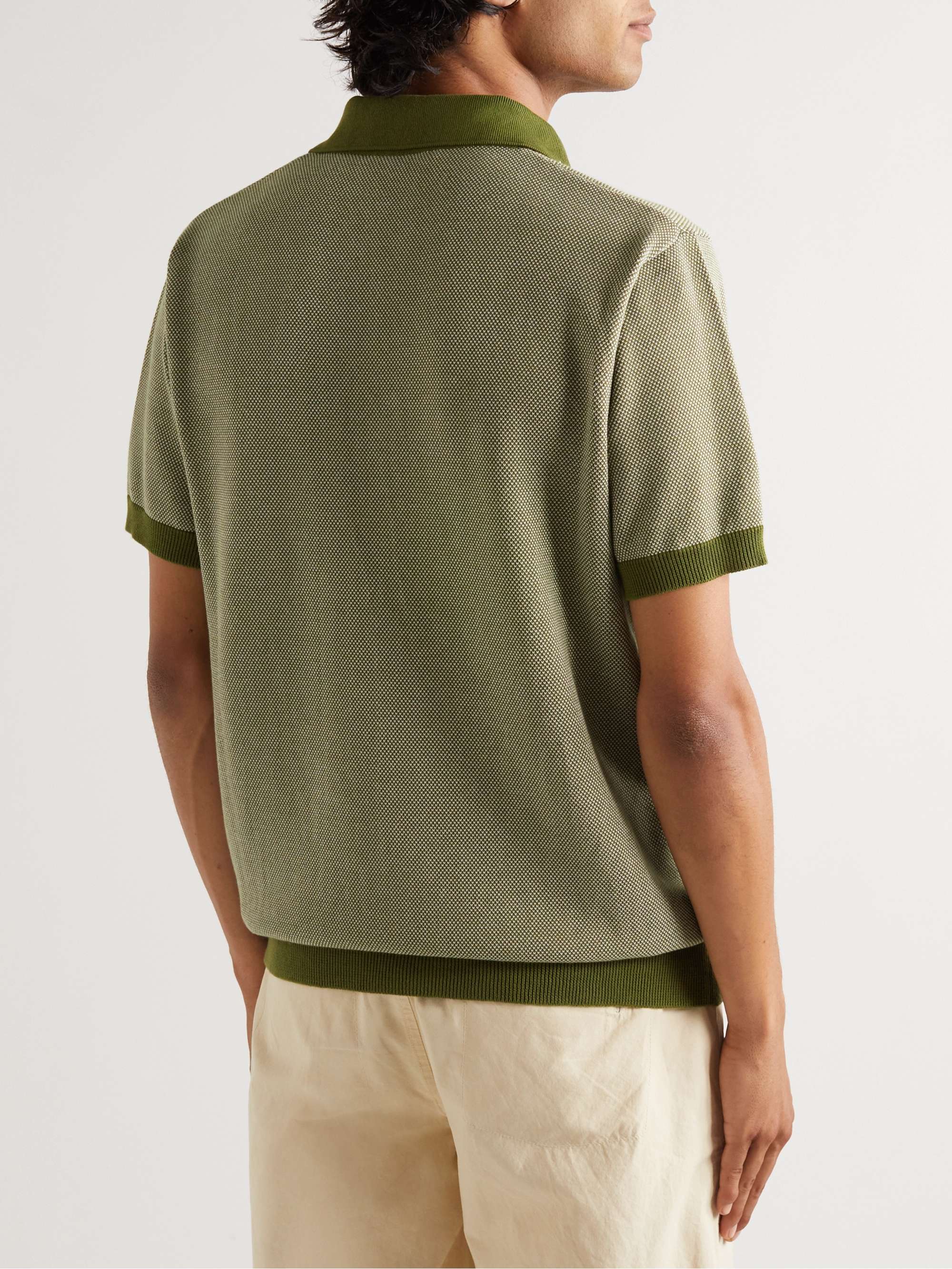 MR P. Honeycomb-Knit Cotton Polo Shirt