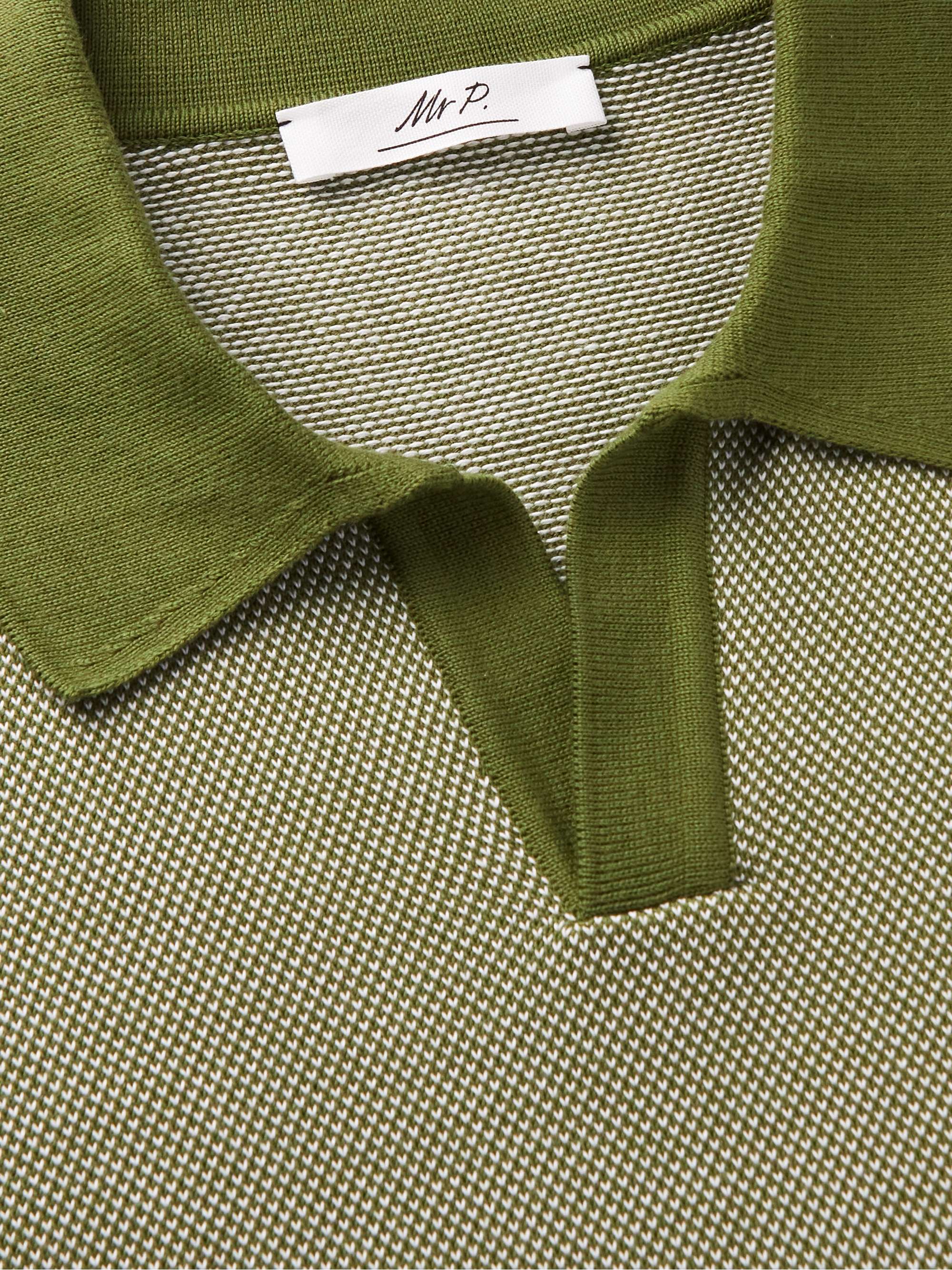 MR P. Honeycomb-Knit Cotton Polo Shirt