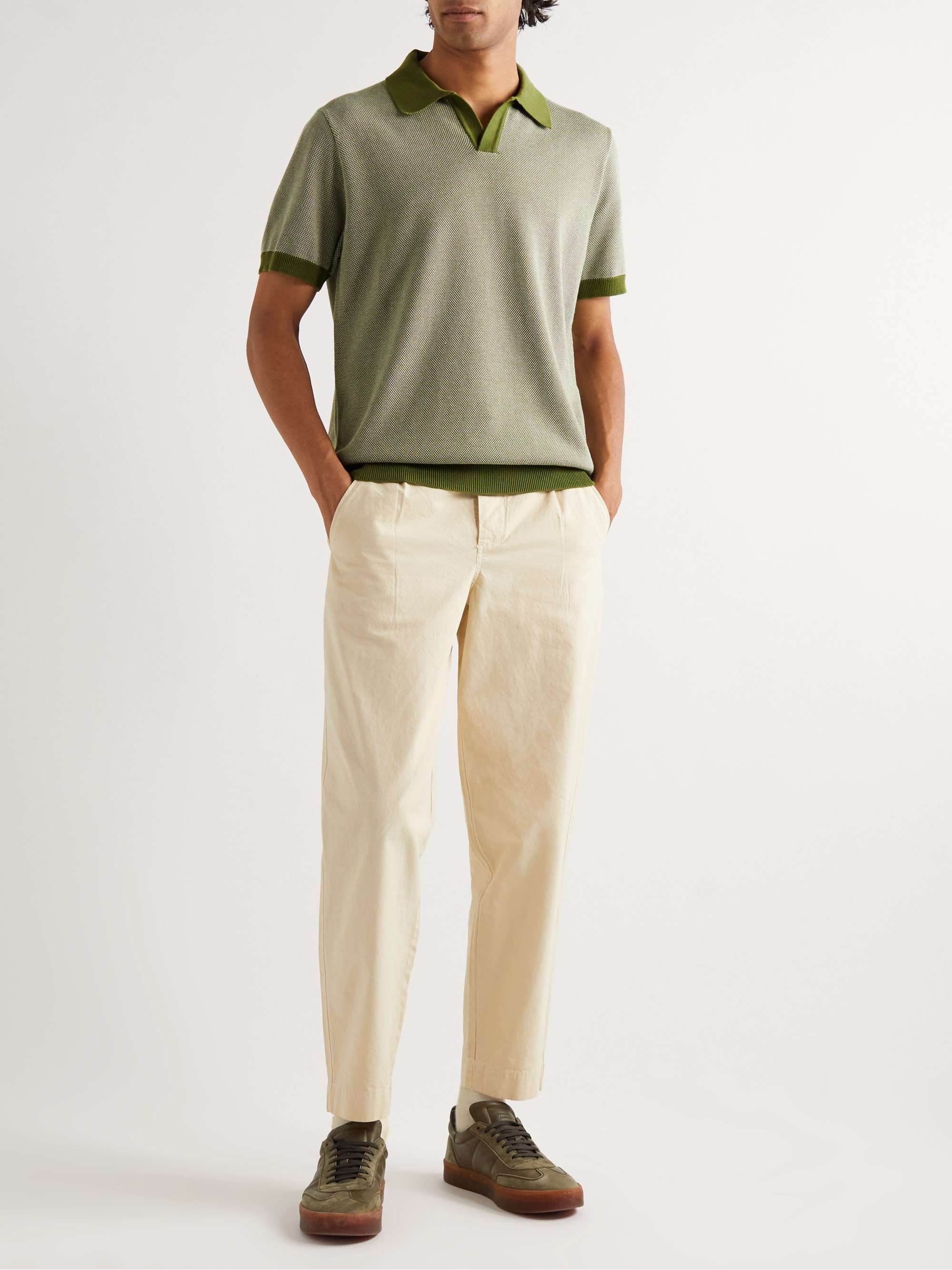 MR P. Honeycomb-Knit Cotton Polo Shirt