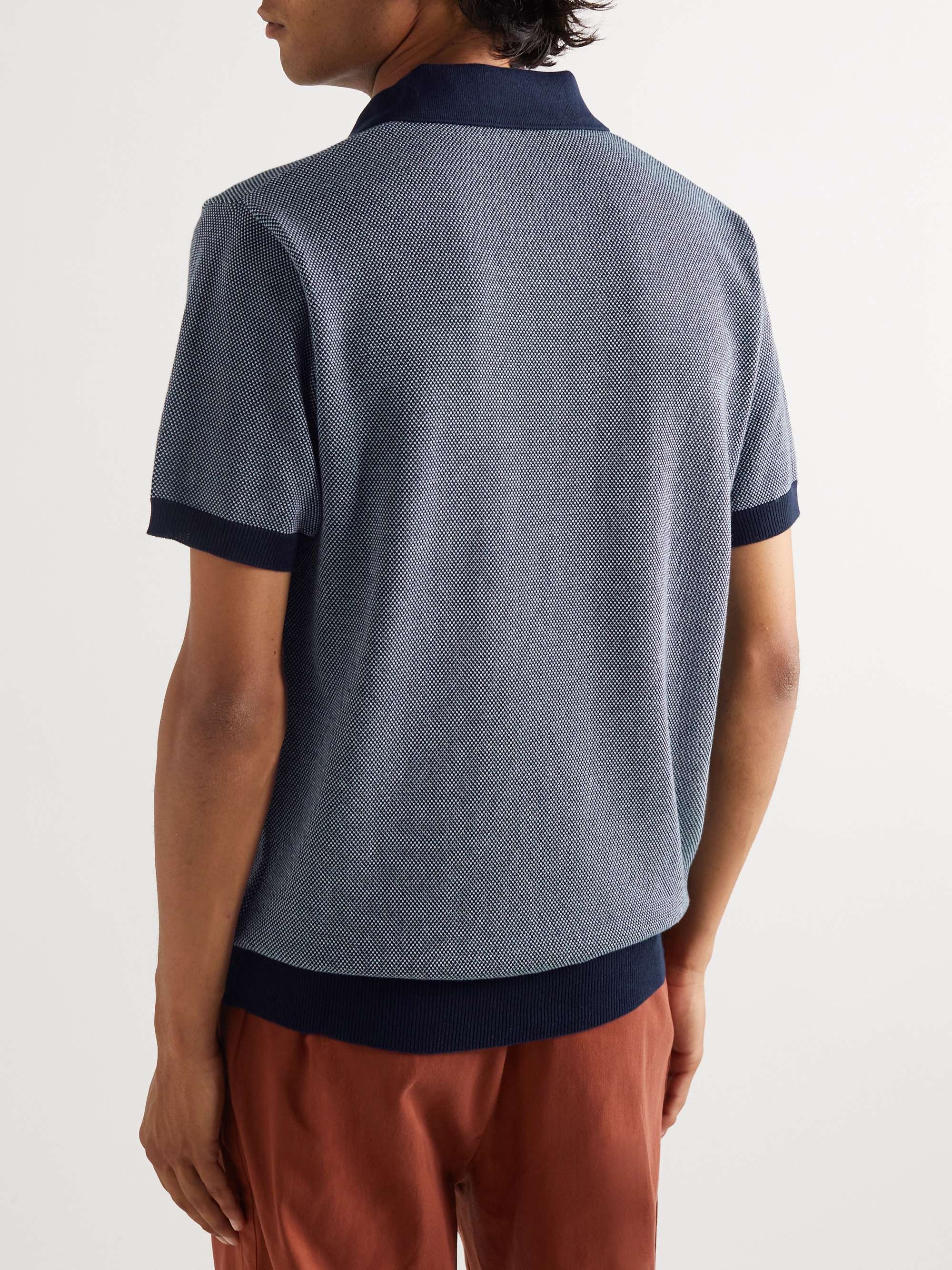 MR P. Honeycomb-Knit Cotton Polo Shirt