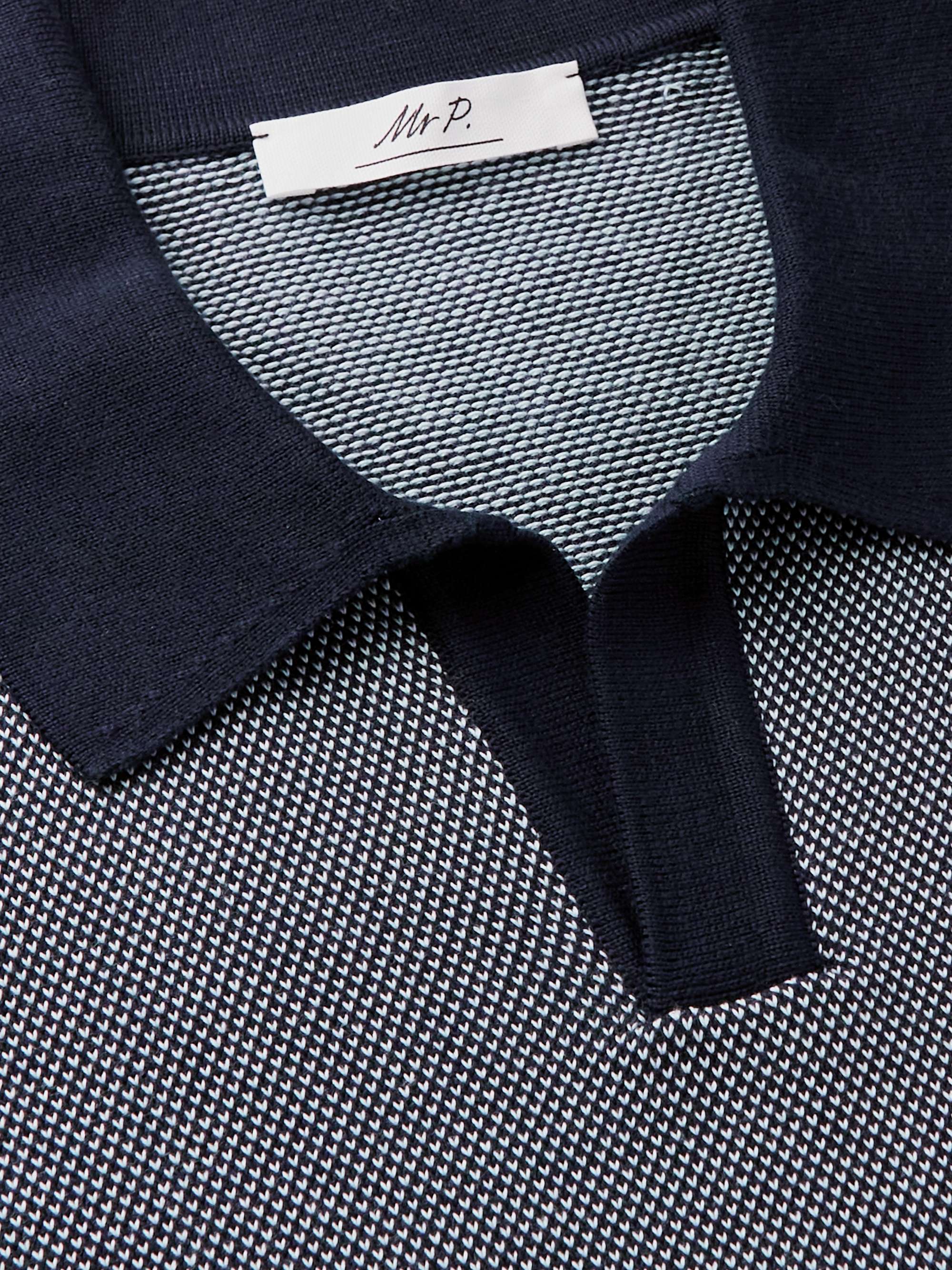 MR P. Honeycomb-Knit Cotton Polo Shirt