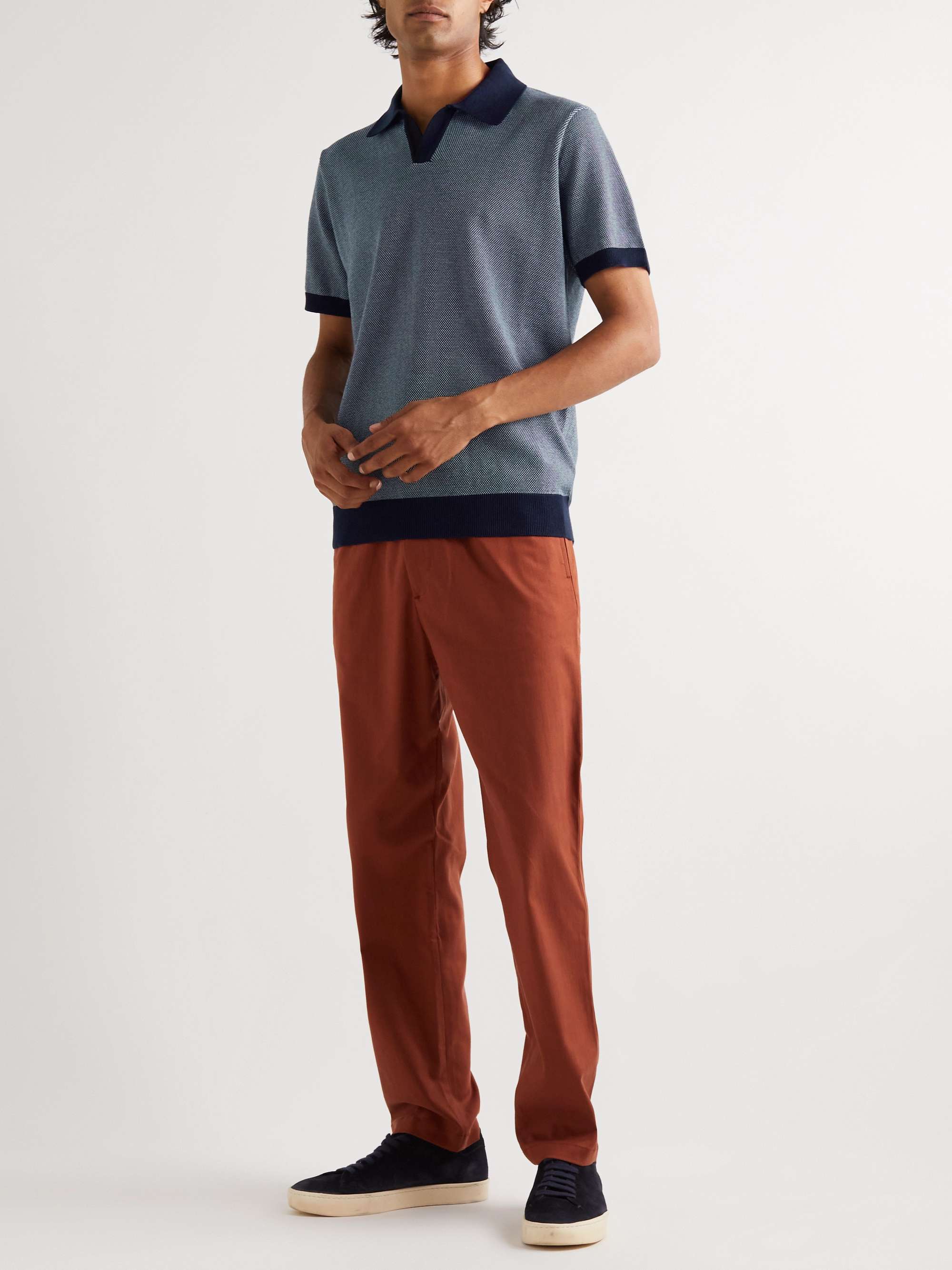 MR P. Honeycomb-Knit Cotton Polo Shirt