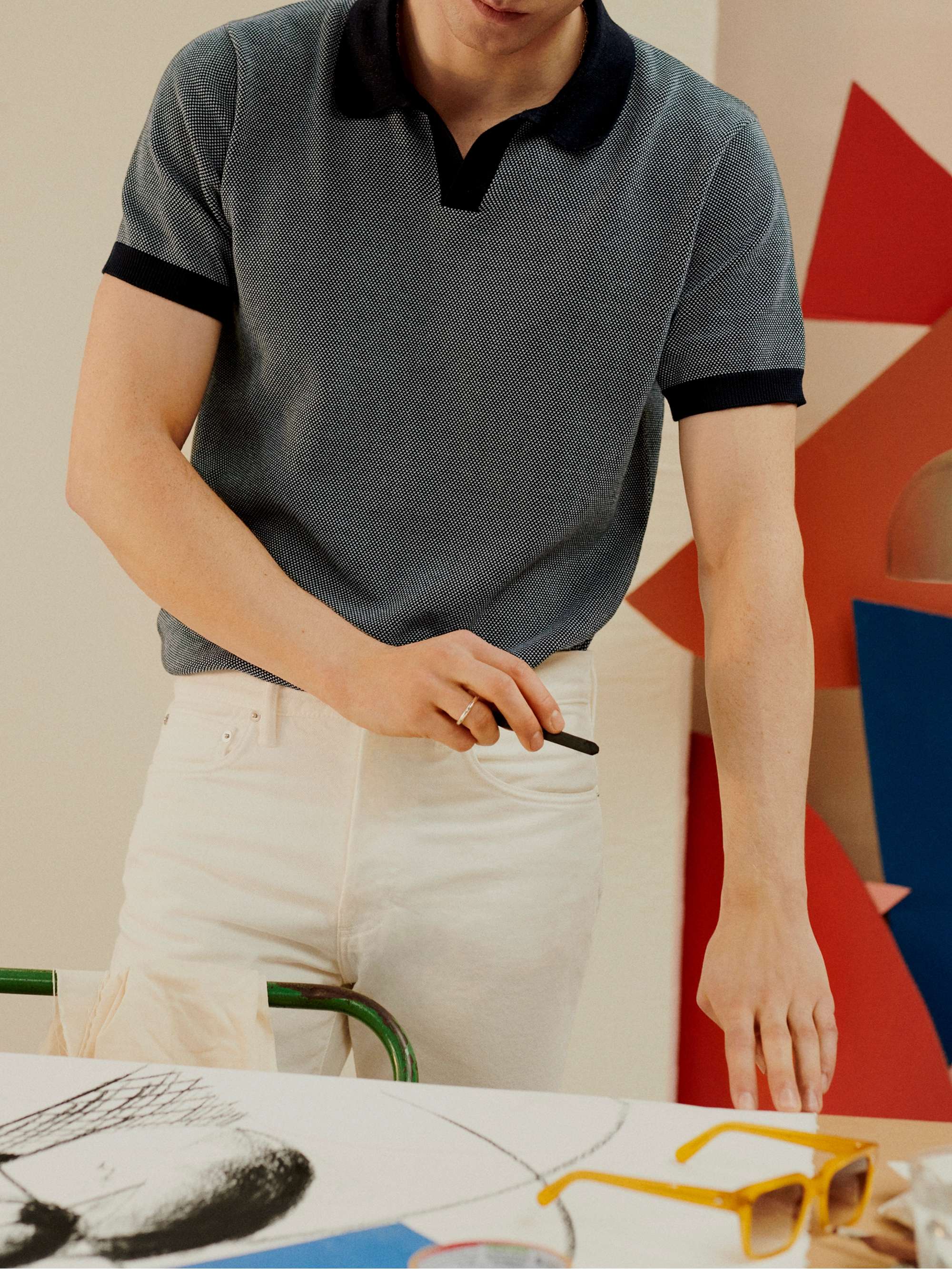 MR P. Honeycomb-Knit Cotton Polo Shirt