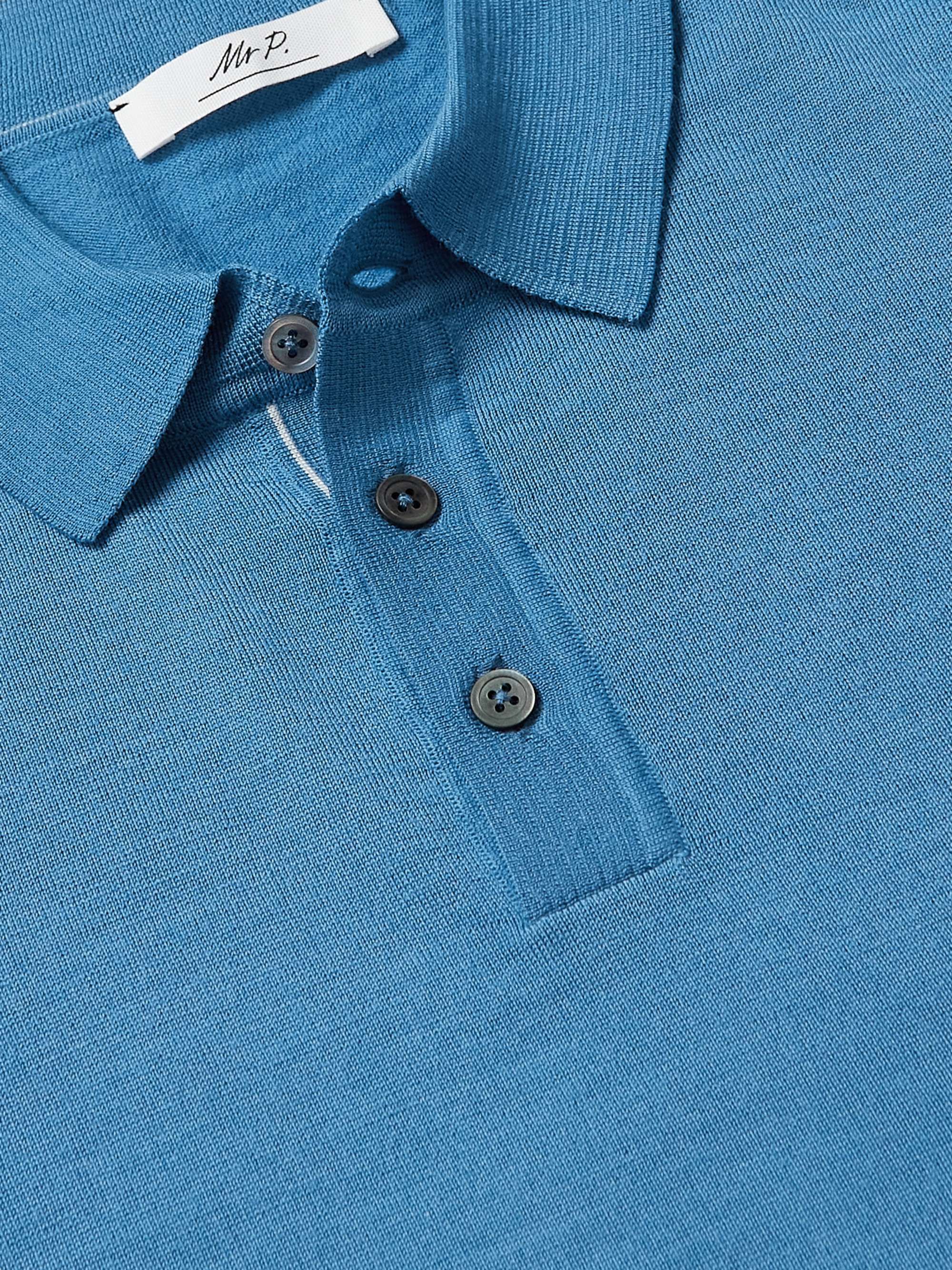 MR P. Slim-Fit Merino Wool Polo Shirt