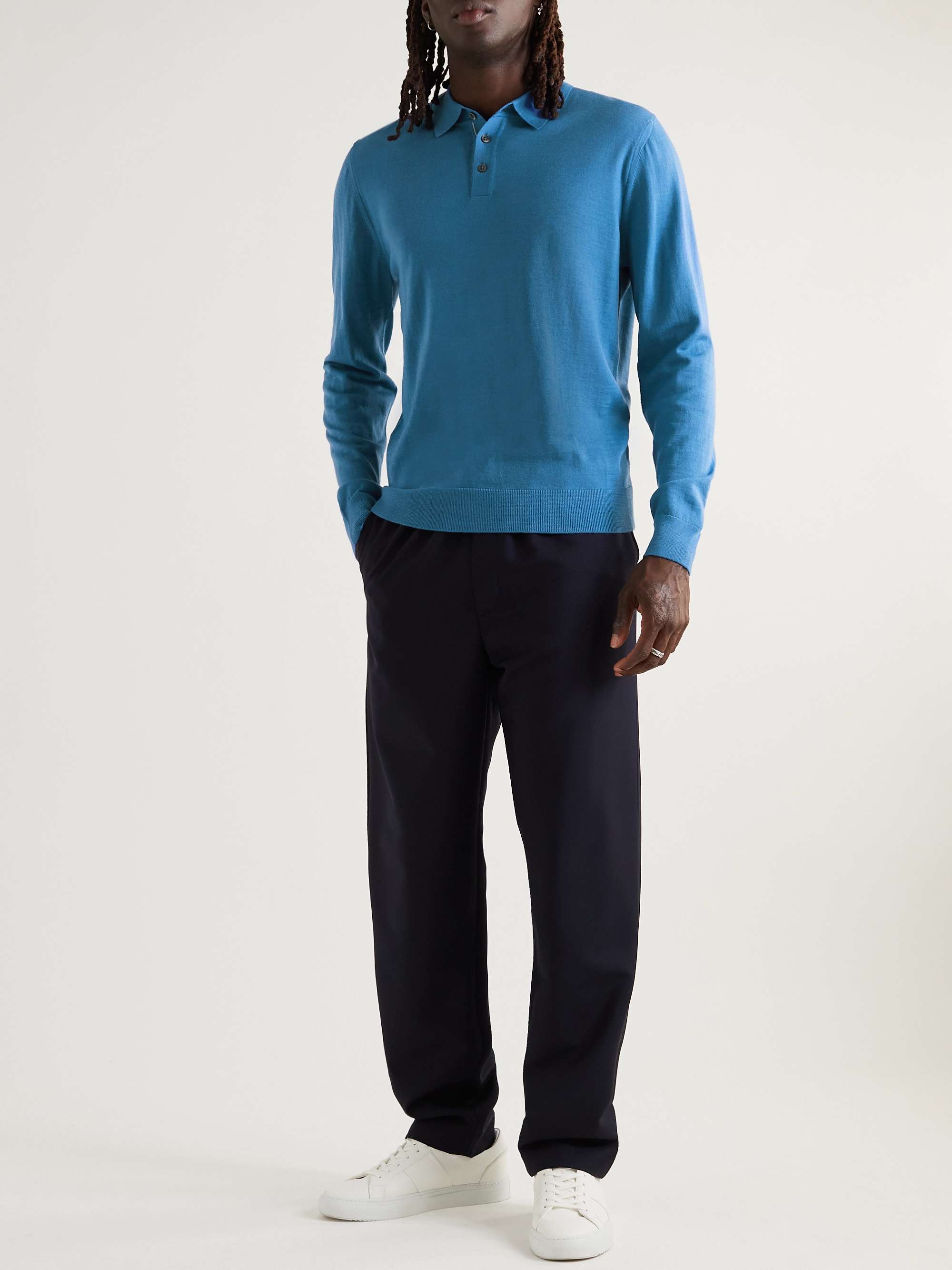 MR P. Slim-Fit Merino Wool Polo Shirt