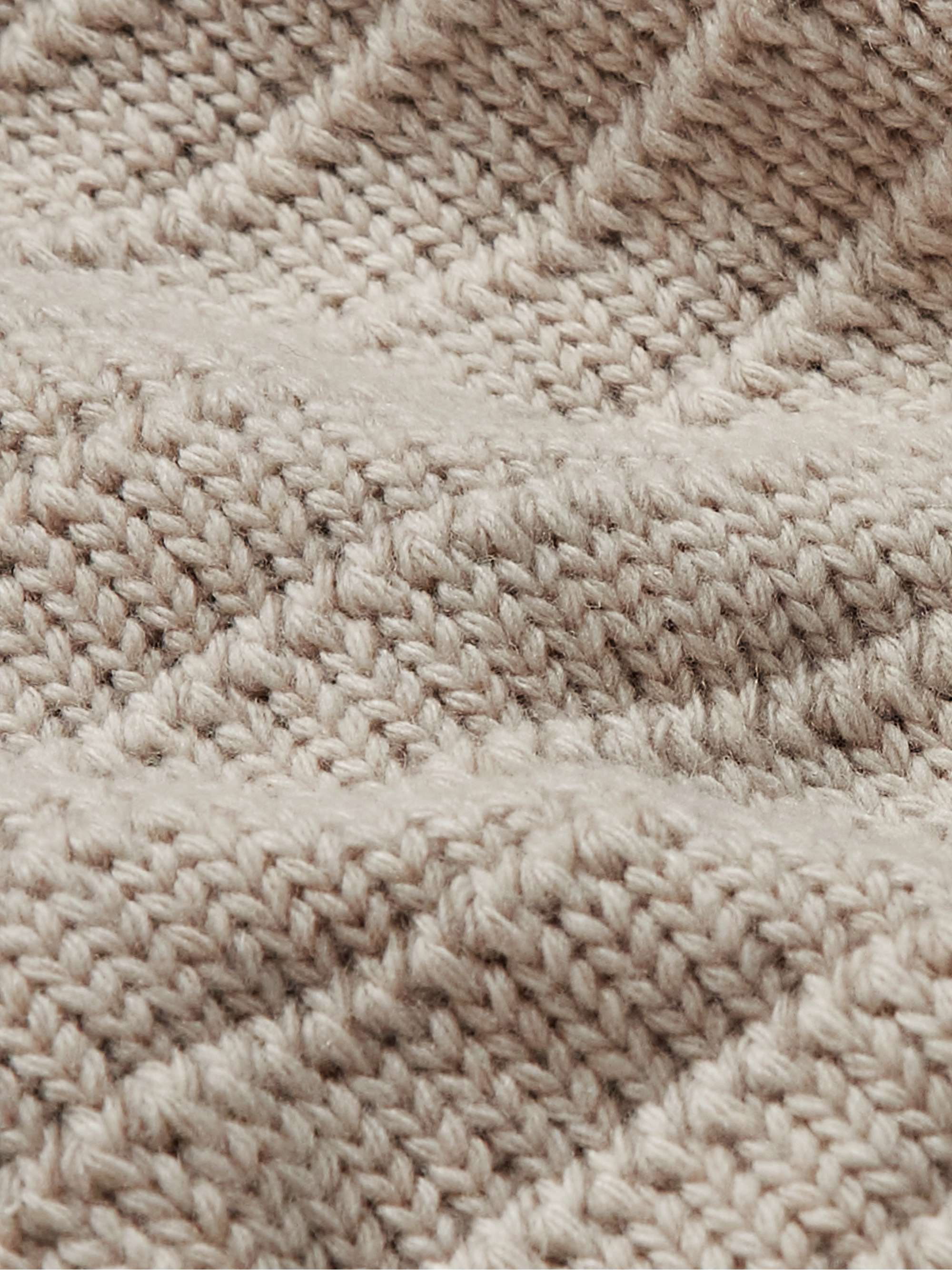 MR P. Patchwork Ribbed Wool Cardigan