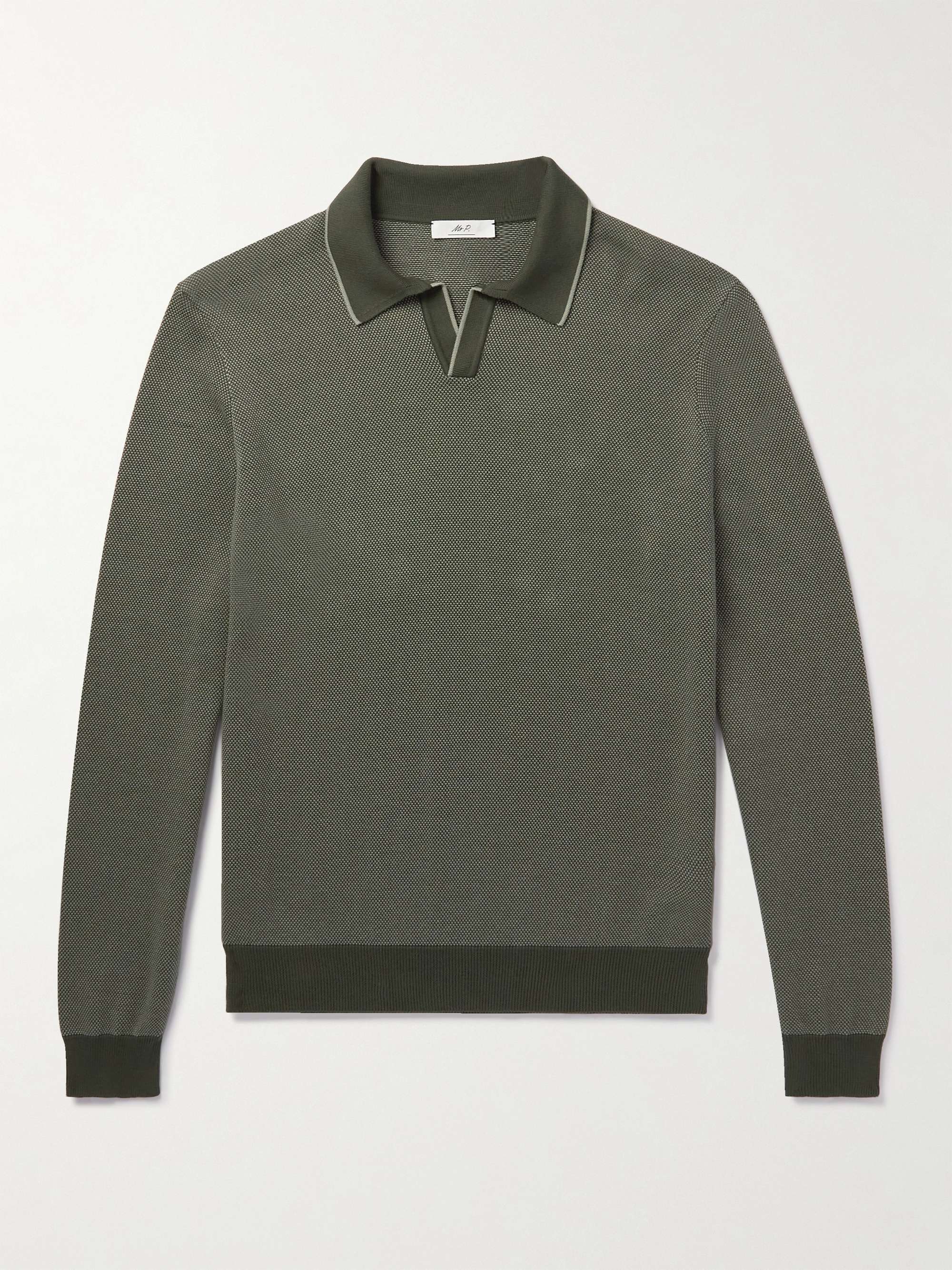 MR P. Johnny Birdseye Cotton Polo Shirt