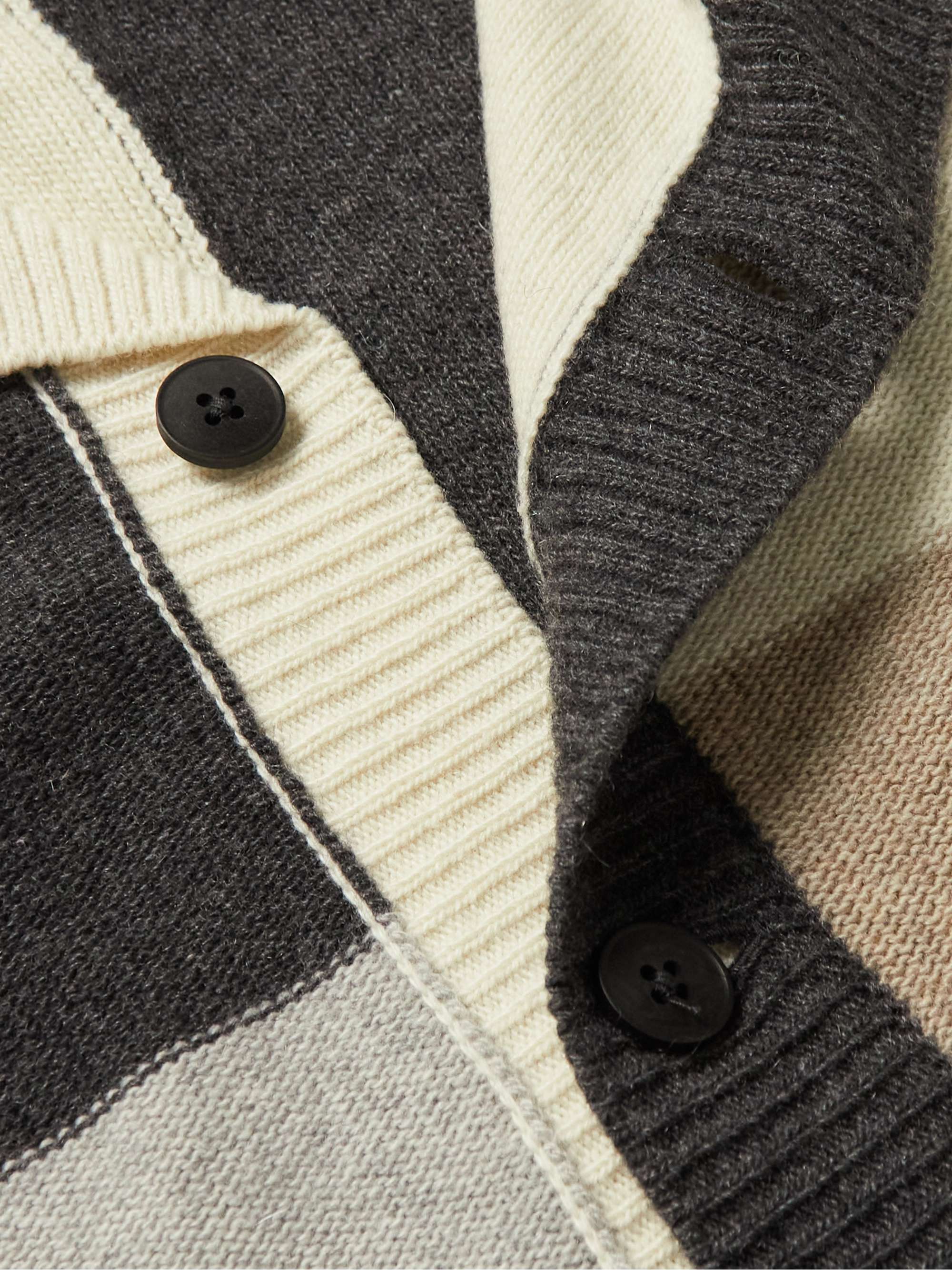 MR P. Colour-Block Cashmere and Virgin Wool-Blend Shirt