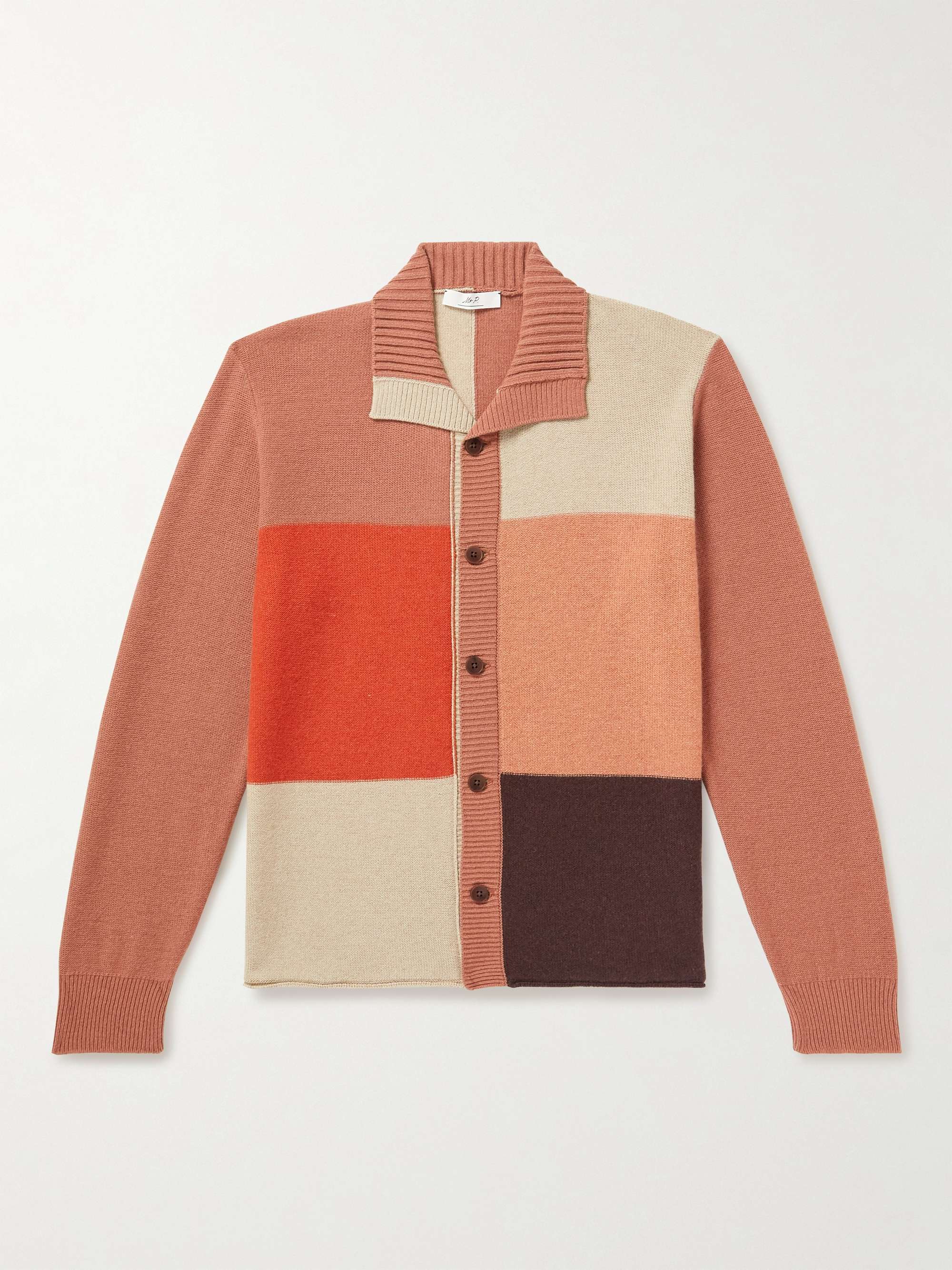 MR P. Colour-Block Cashmere and Virgin Wool-Blend Shirt