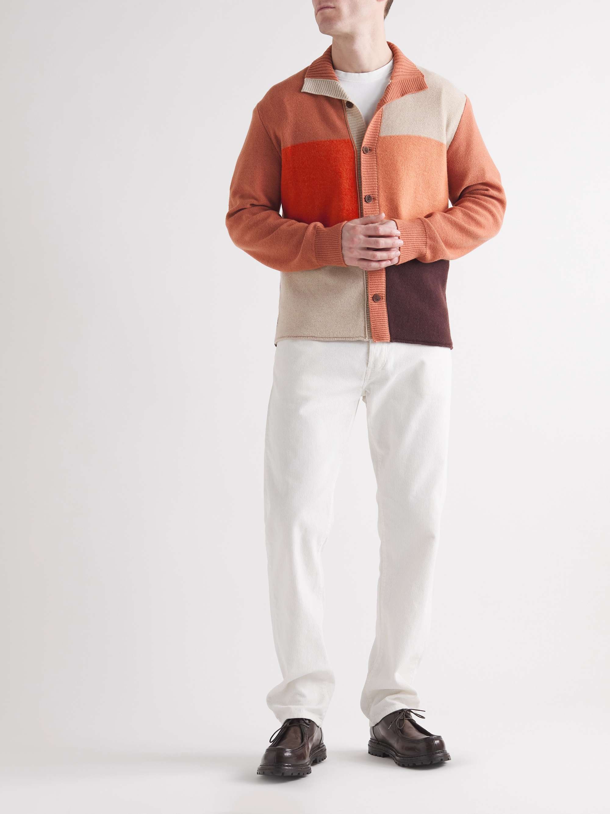 MR P. Colour-Block Cashmere and Virgin Wool-Blend Shirt